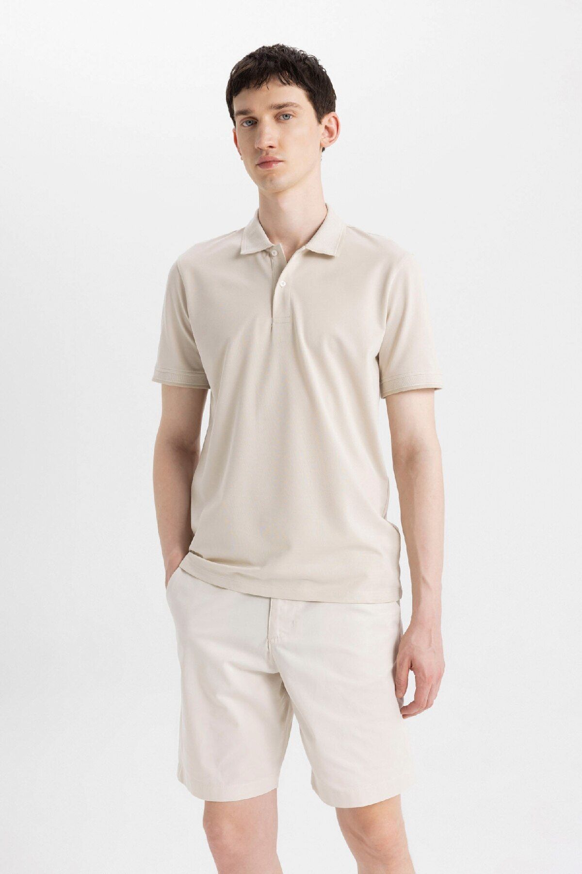 DeFacto-Šortky Gabardine Bermuda Regular Fit - C7684ax24sm 3