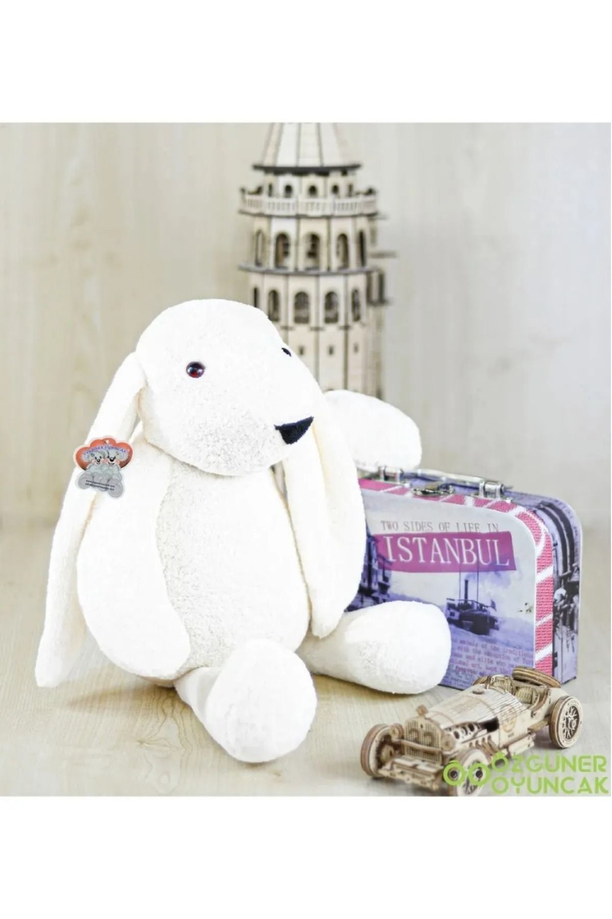 Özgüner Oyuncak-Ponchik Rabbit Cute Long Eared Plush Toy 4