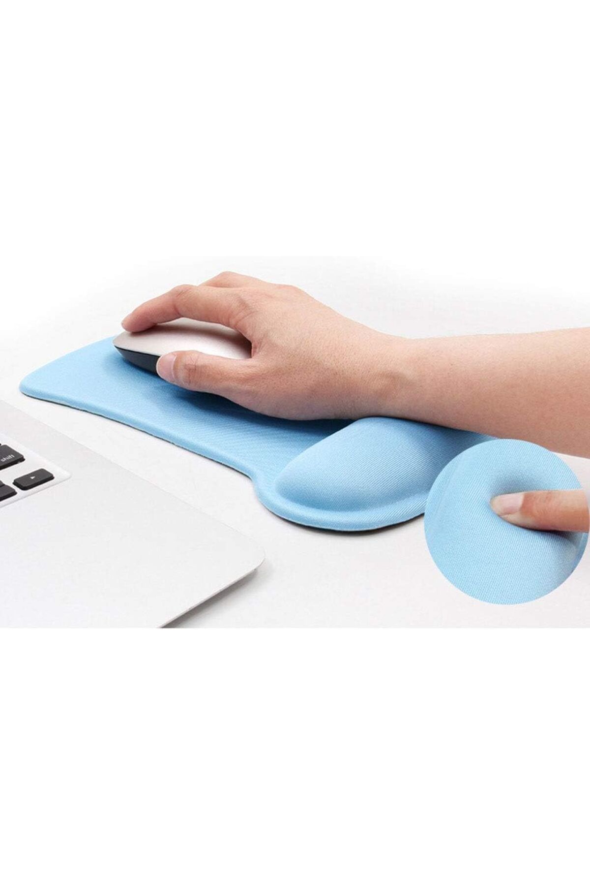 fulina-Mouse Keyboard Wrist Rest Pad Set,Ergonomic Raised Memory Foam,for Suitable Typing Hand Rest Support 3