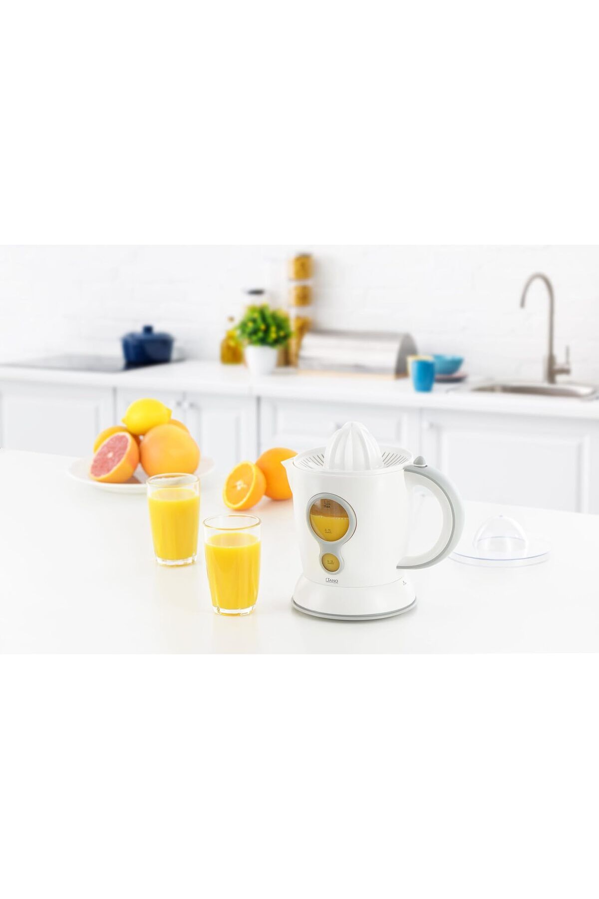 JANO-Jano 60W Electric Citrus Juicer with Adjustable Control and Squeezing Mechanism, 1.2L, White 4