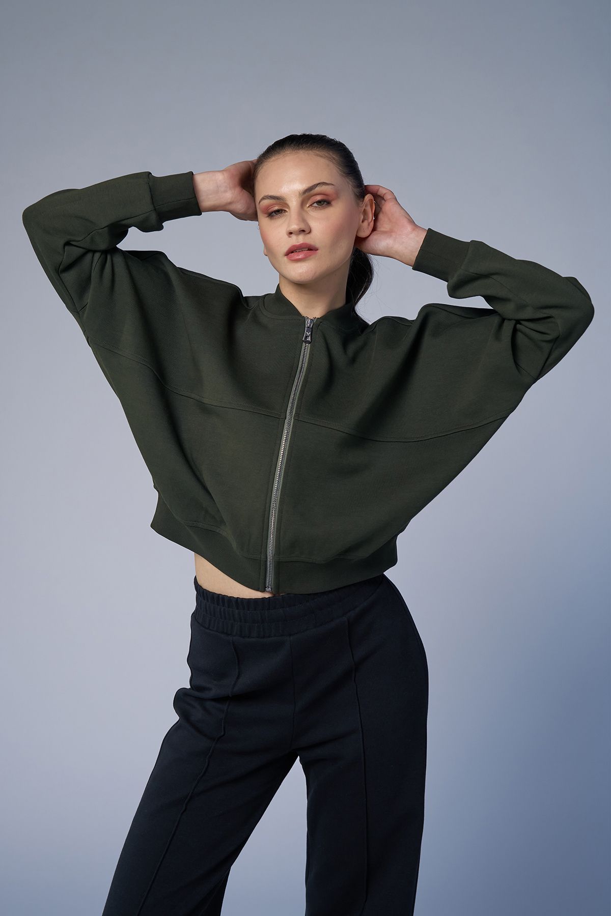 bilcee Kadın Haki Fashion Eşofman Takım 4578