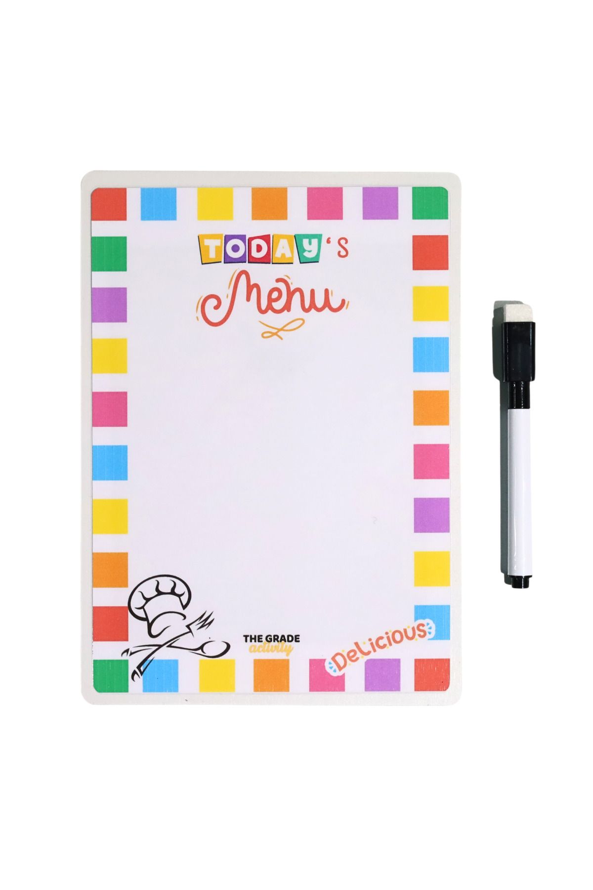 The Grade-Yazsil Notepad Today's Menu Refrigerator Notepad Magnetic Refrigerator Notepad Magnet Notepad 21X15Cm 6