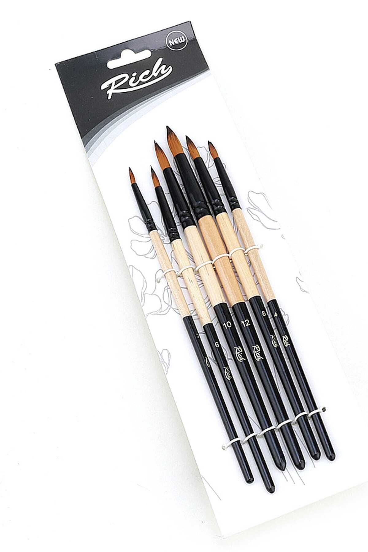 Rich-6-Piece Round Tip Brush Set 2