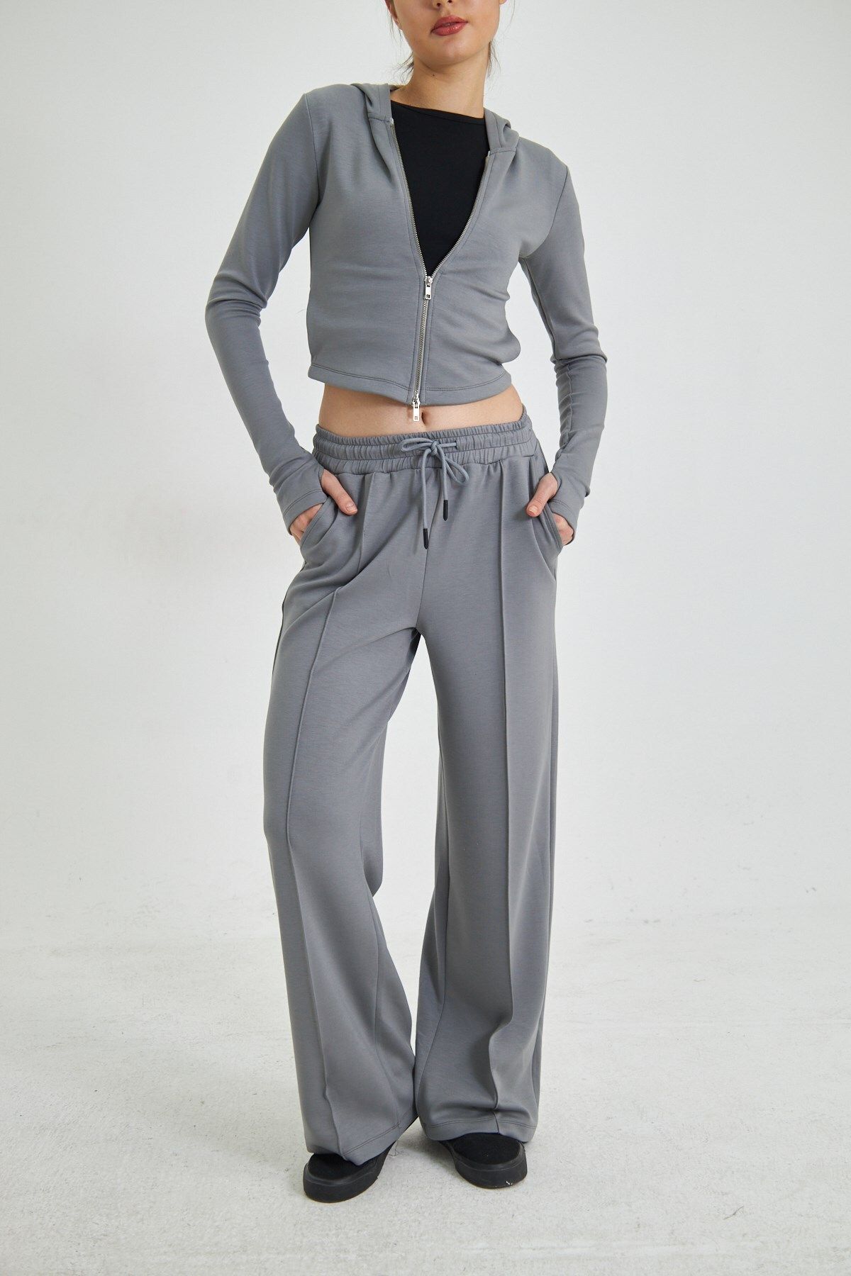GIA-ART-Women's Wide Leg Tailored Modal Fabric Trousers 7