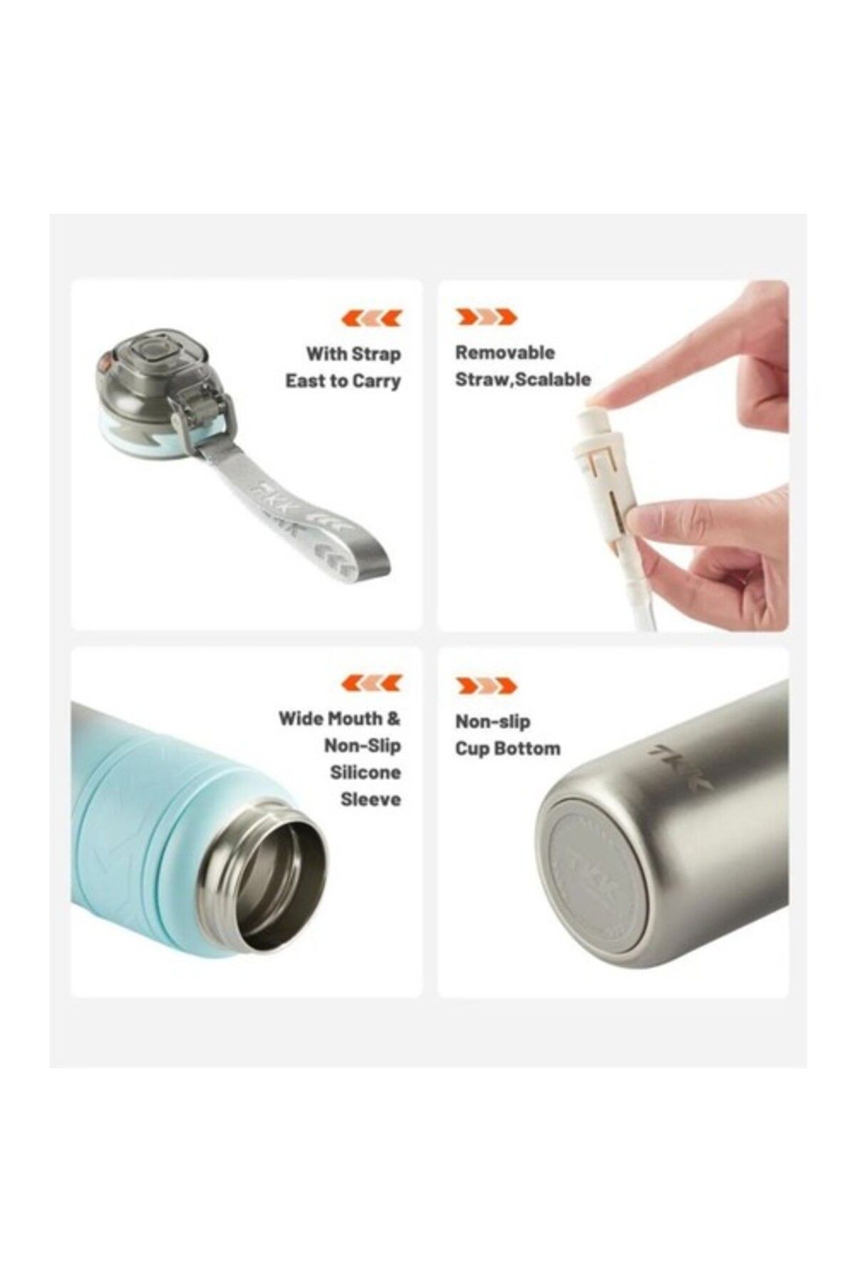 قمقمه ورزشی صورتی Vagonlife Steel Thermos 900 میل Bule TKK