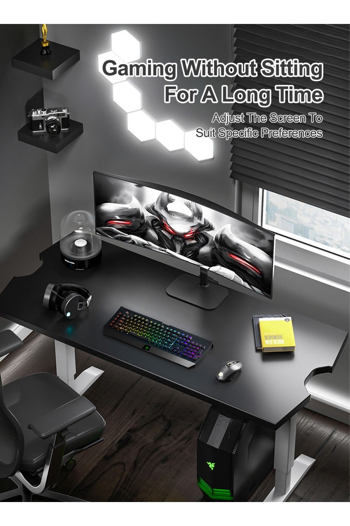 FlashHawk-Desktop Single Monitor Arm for 14-27 inch Monitors,Tiltable and Rotatable 2