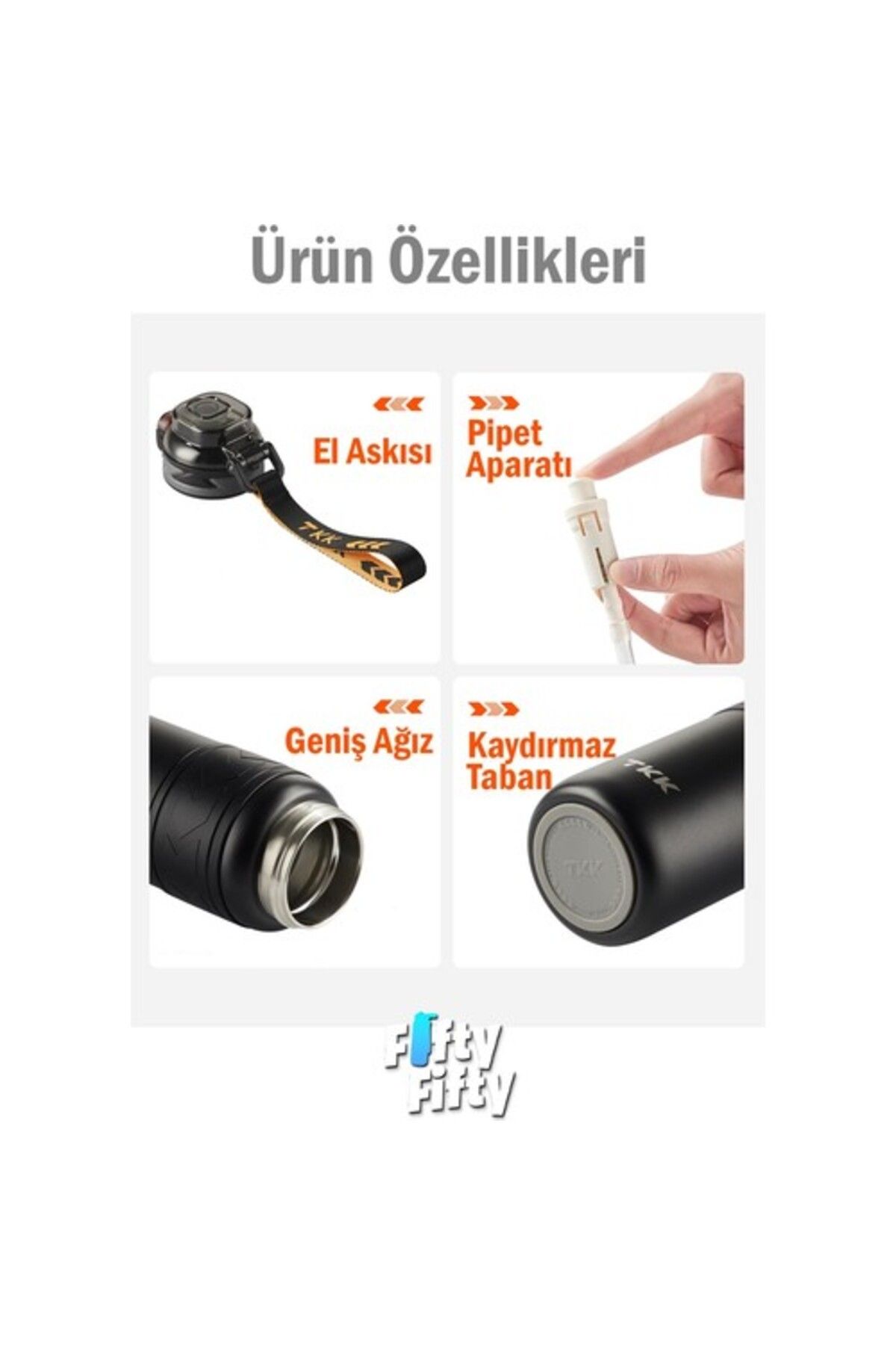قمقمه ورزشی مشکی Vagonlife Steel Thermos 900 میل سیاه TKK
