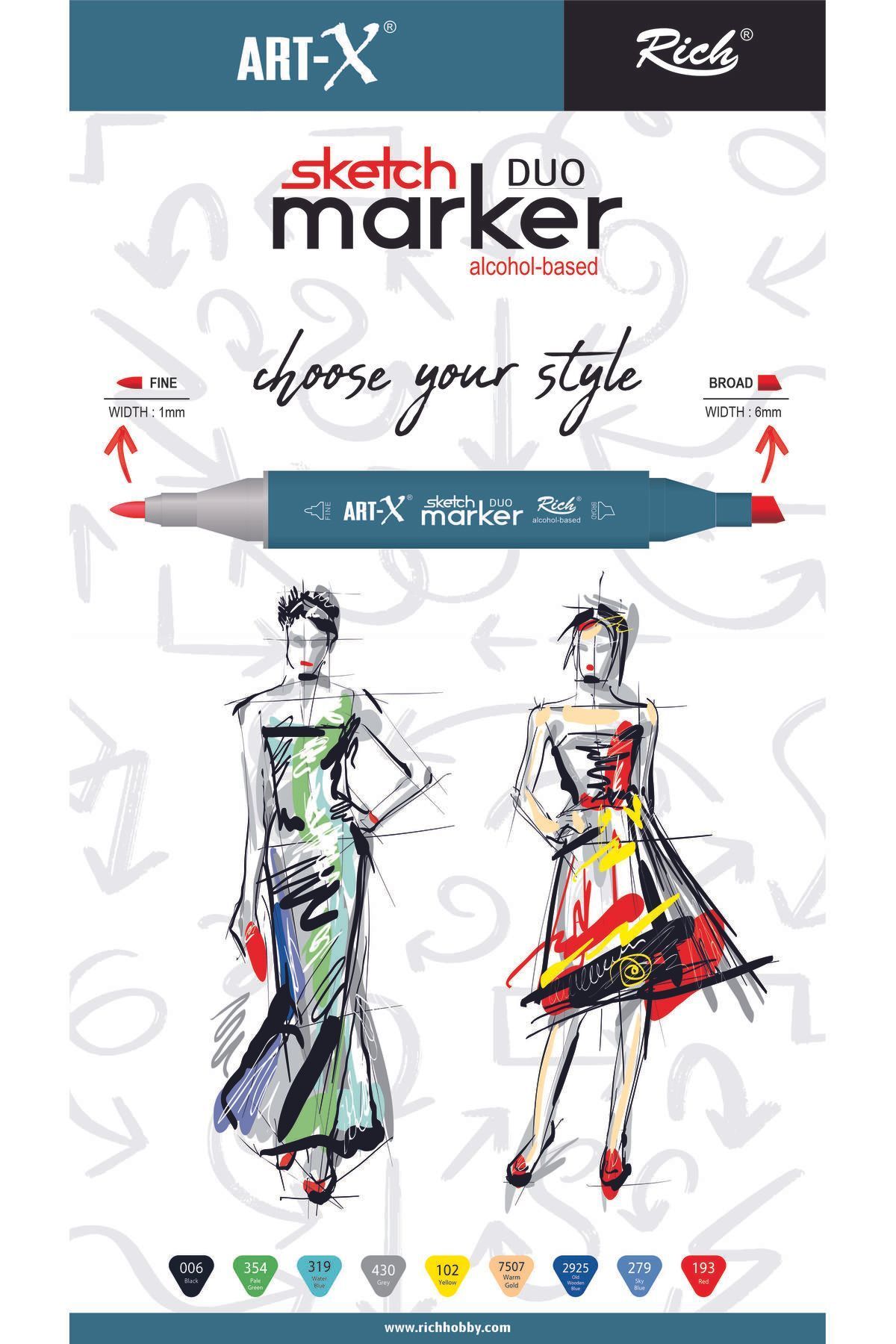 Rich-Double Sided Art-X Sketch Marker Pen No:193 4