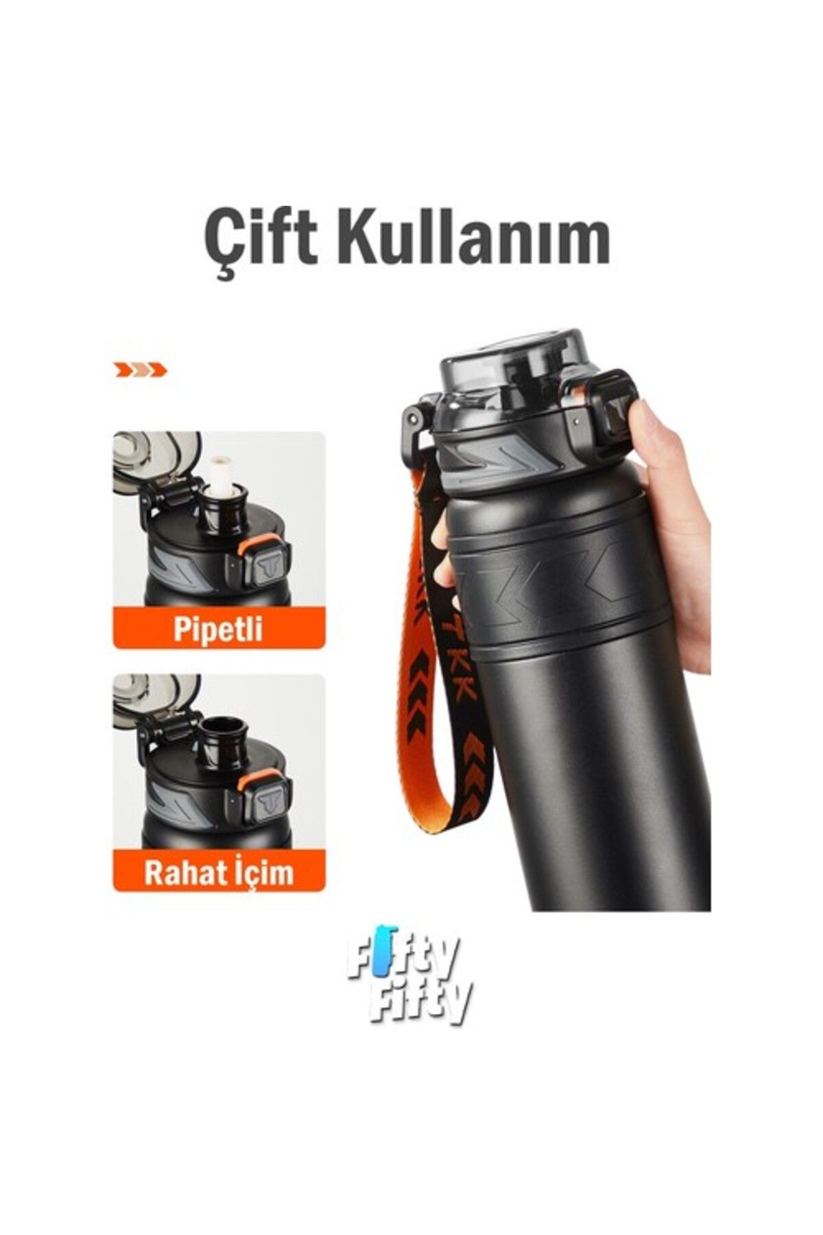 قمقمه ورزشی مشکی Vagonlife Steel Thermos 900 میل سیاه TKK