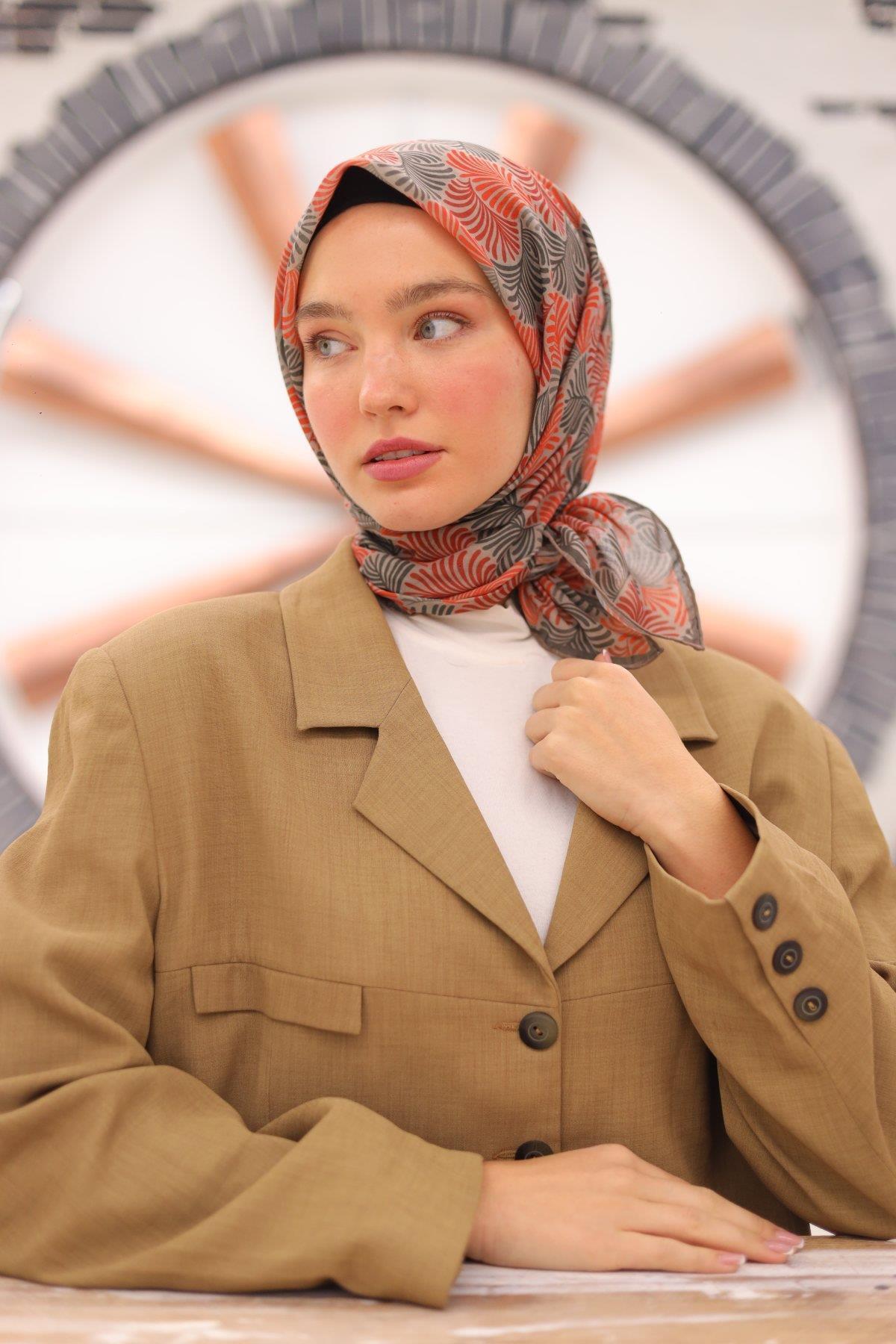 Silk Home-New Orange Soft Scarf Model No: 73074-05 4