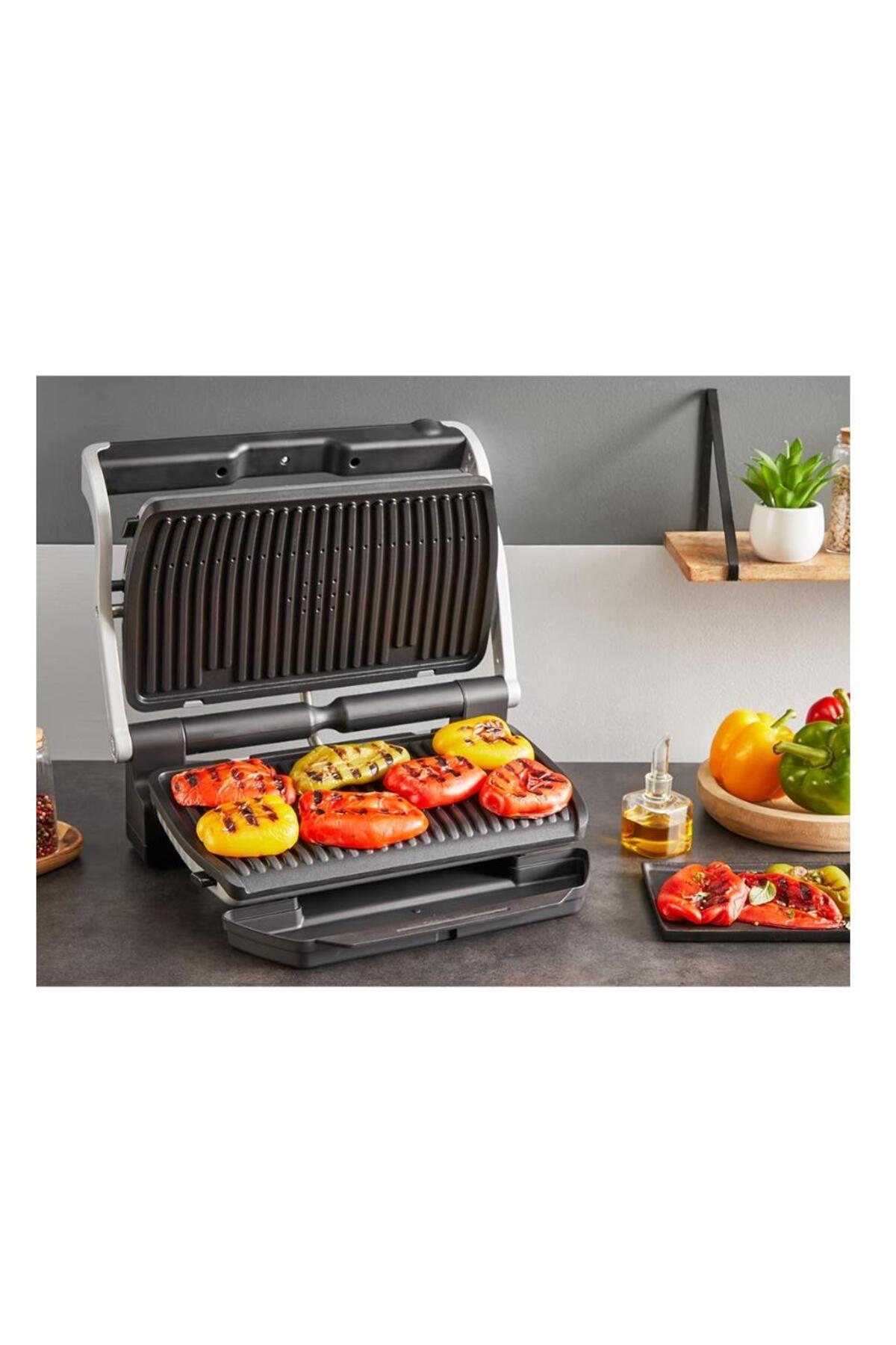 TEFAL-Gratar electric TEFAL OptiGrill+ XL GC728D10, 2000 W, 9 programe automate, (Argintiu/Negru) 10