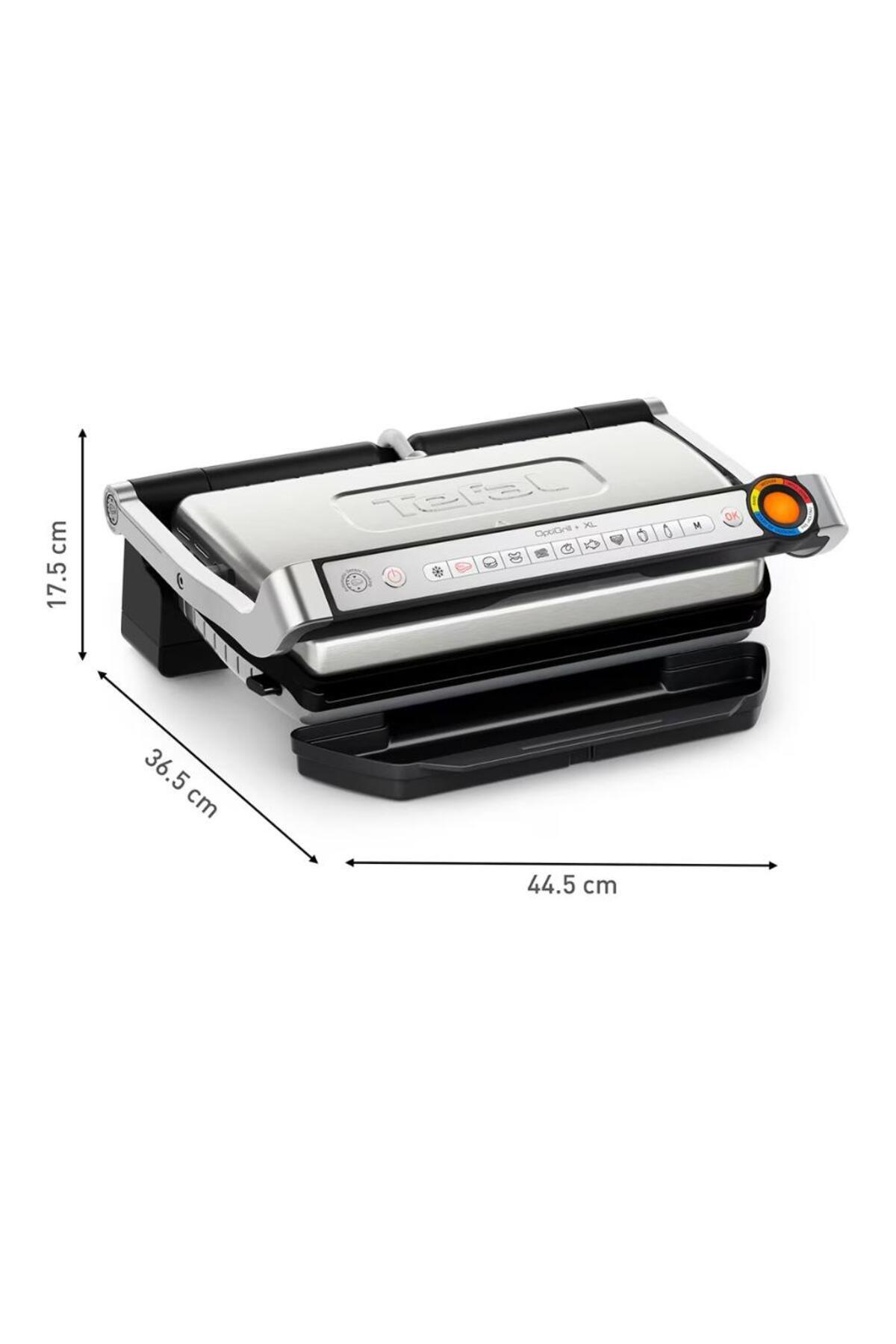 TEFAL-Gratar electric TEFAL OptiGrill+ XL GC728D10, 2000 W, 9 programe automate, (Argintiu/Negru) 4