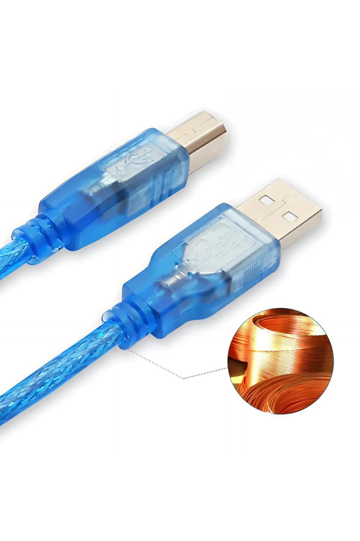 HP-USB 2.0 Square Port Data Cable for Printers and Hard Disks - BLUE 3