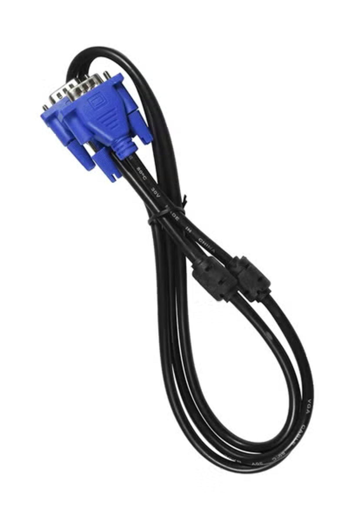 Taimi-كابل VGA ذكر إلى ذكر بطول 1.5 متر لأجهزة الكمبيوتر والشاشات وأجهزة العرض - أسود/أزرق 5
