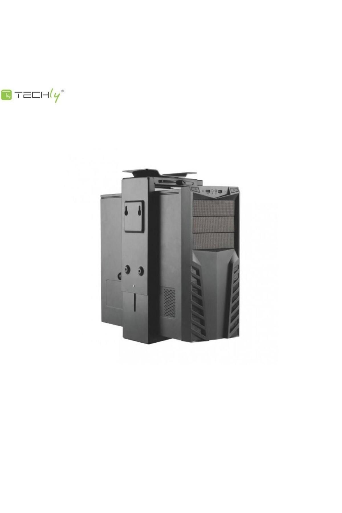 Techly-Suport unitate centrala Techly Techla Countertop, Reglabil/Rotativ, Negru 6