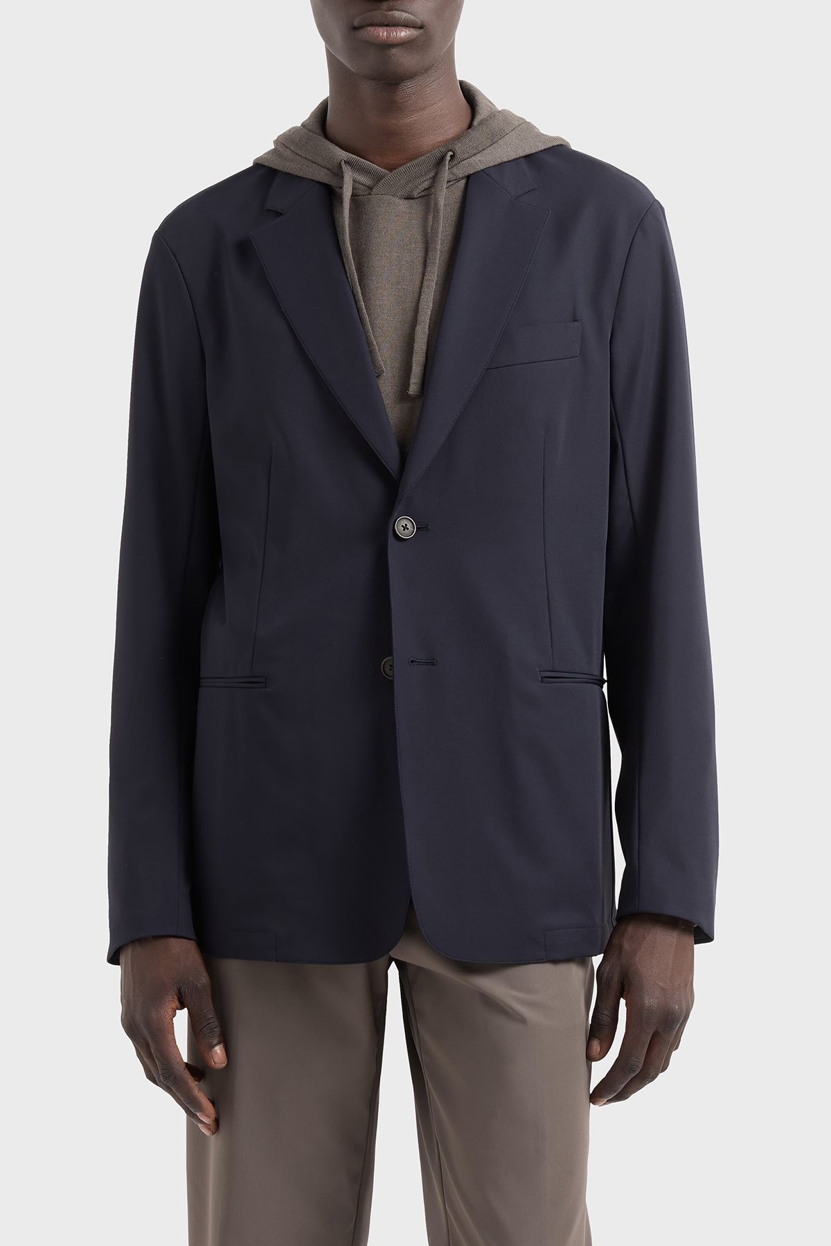 کاپشن کت مردانه یقه باز استرچ با تناسب معمولی EM001012 AF10047 UB118 Emporio Armani