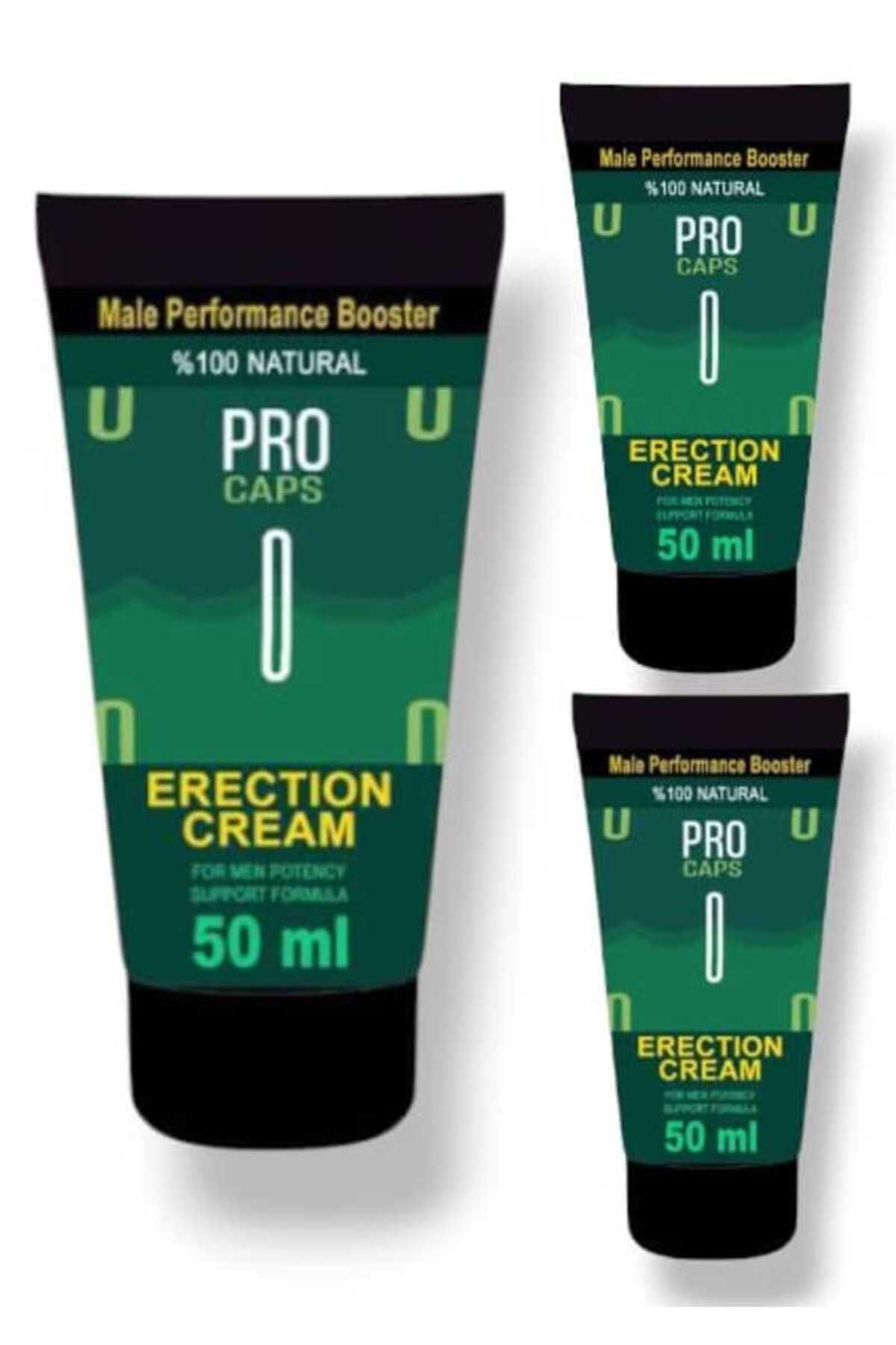 MEDİCREAM Pro Caps Cream 50 ml Erkeklere Özel Penìs Hareketlendirici Tetikleyici Sertlik Kremi X 3 Adet