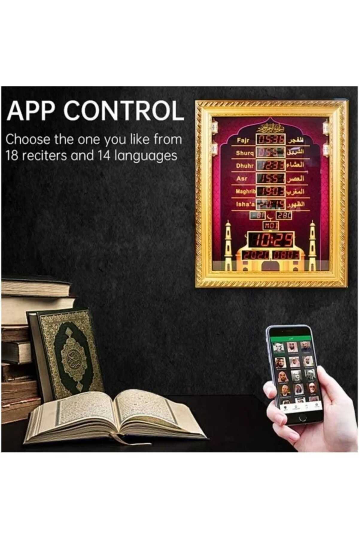 equantu-ساعة أذان رقمية | مكبر صوت قرآن | مكبر صوت قرآن بلوتوث | تحكم ذكي بالتطبيق 4