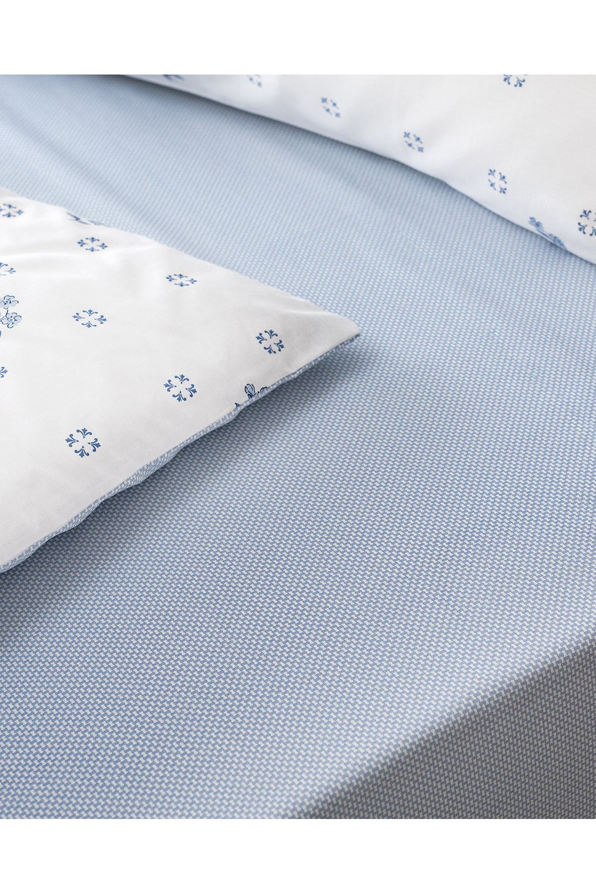 Madame Coco-Dace Ranforce Bedrucktes Bettbezug-Set mit Spannbettlaken, Kingsize, 100 % Baumwolle, Blau 3