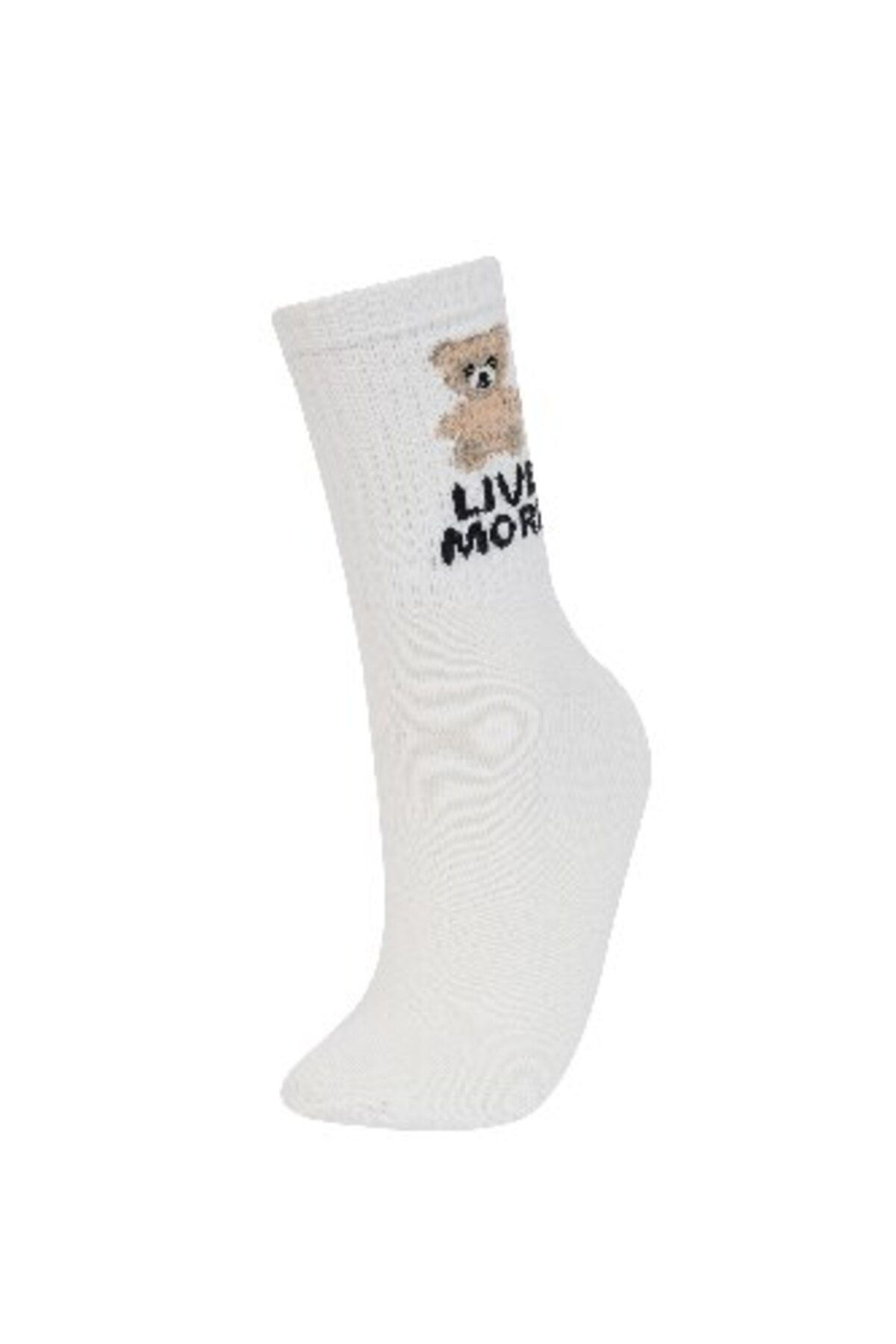 DeFacto-Bequeme, elastische 3-teilige lange Baumwollsocken für Damen E2051axns 3