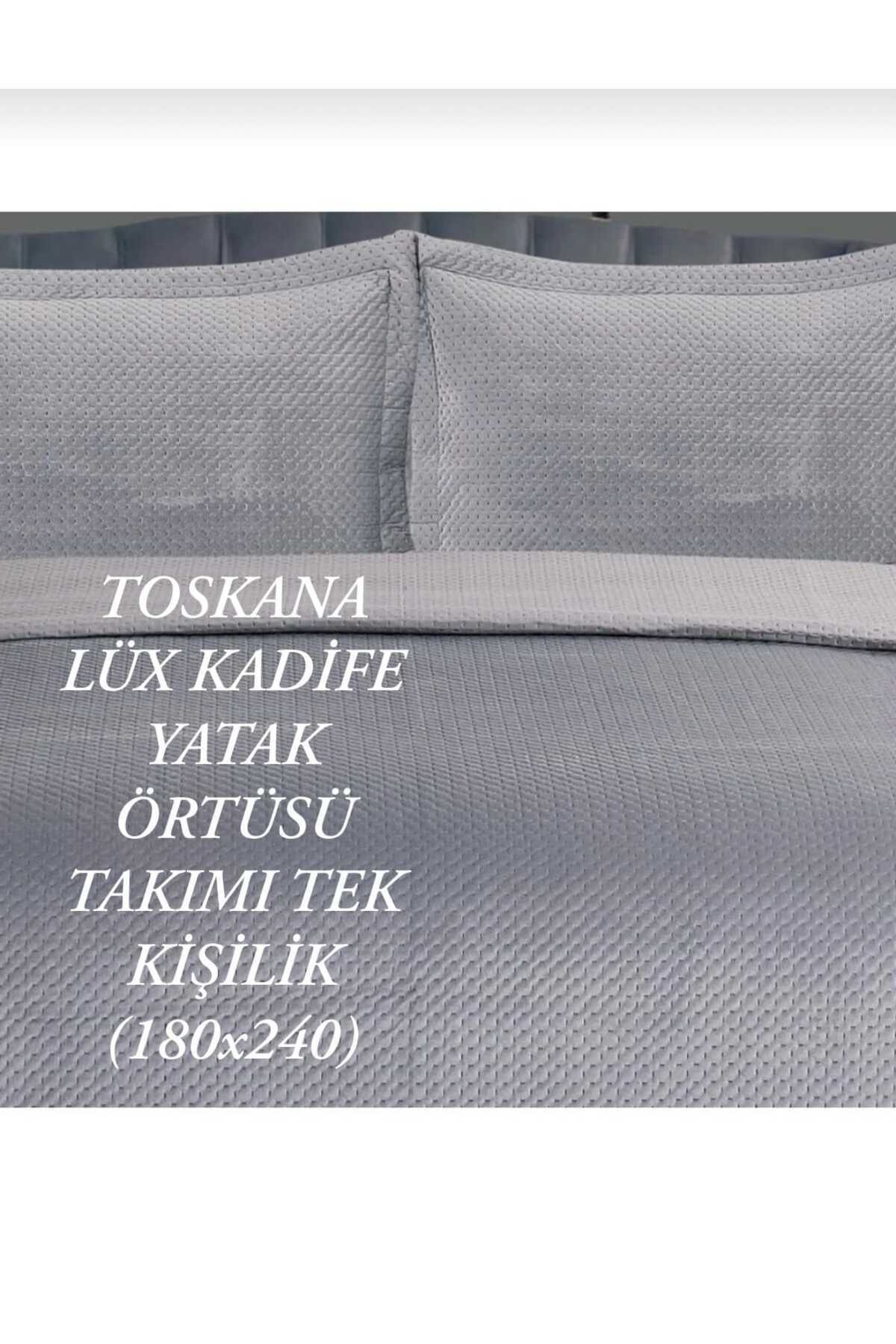 HMZ TEKSTİL ÇEYİZLİK GÜNDELİK TOSKANA LÜX KADİFE TEK KİŞİLİK YATAK ÖRTÜSÜ TAKIMI