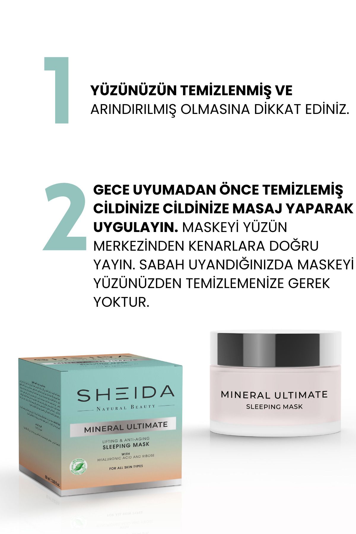 Sheida-Mineral Ultimate Instant Botox Effect Lifting and Anti-Aging Sleeping Mask - 60ml 5