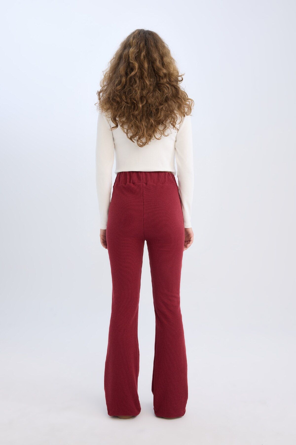 DeFacto-Weites Bein, weites Bein, dehnbare Taille, lange Hose E4387AX24WN 5