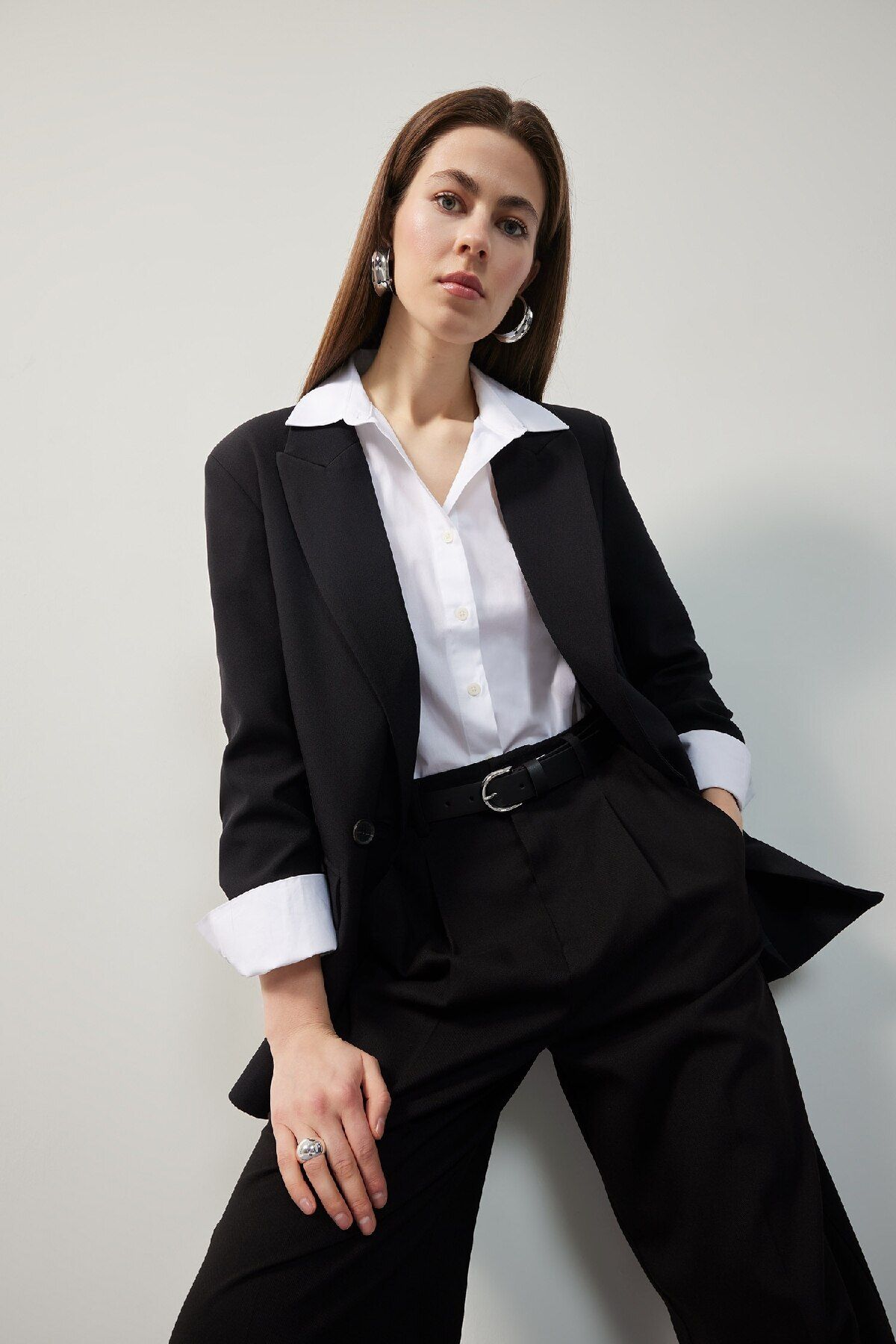 DeFacto-Oversize Wide Fit Blazer Jacket B0490AX25SP 3