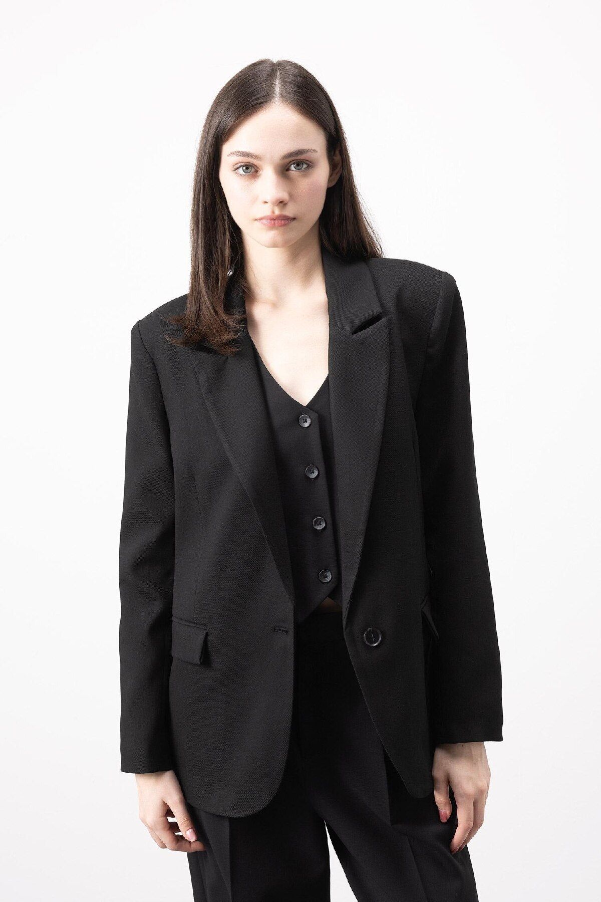 DeFacto-Oversize Wide Fit Blazer Jacket B0490AX25SP 8