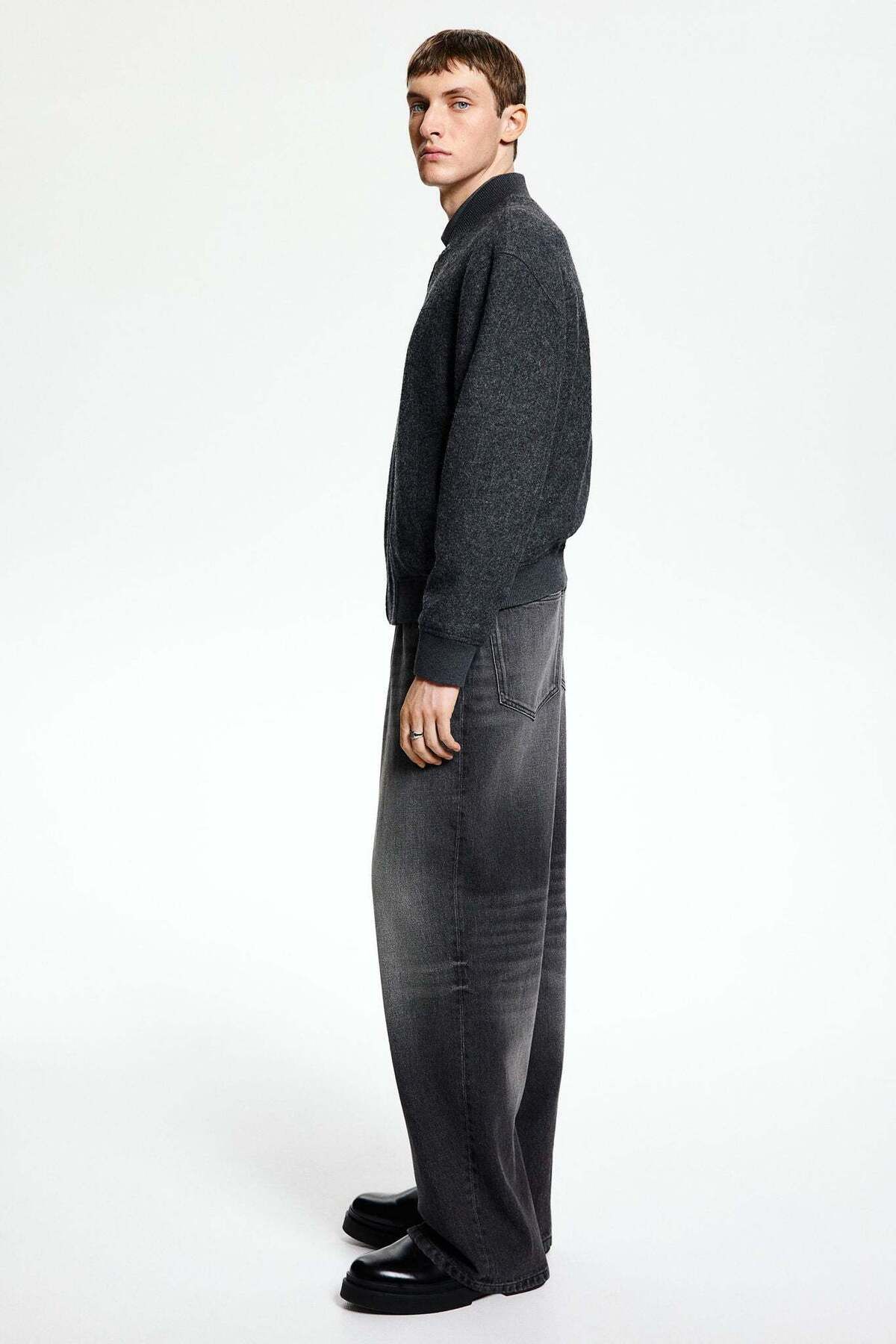 H&M-Regular Fit Wool-blend bomber jacket 7