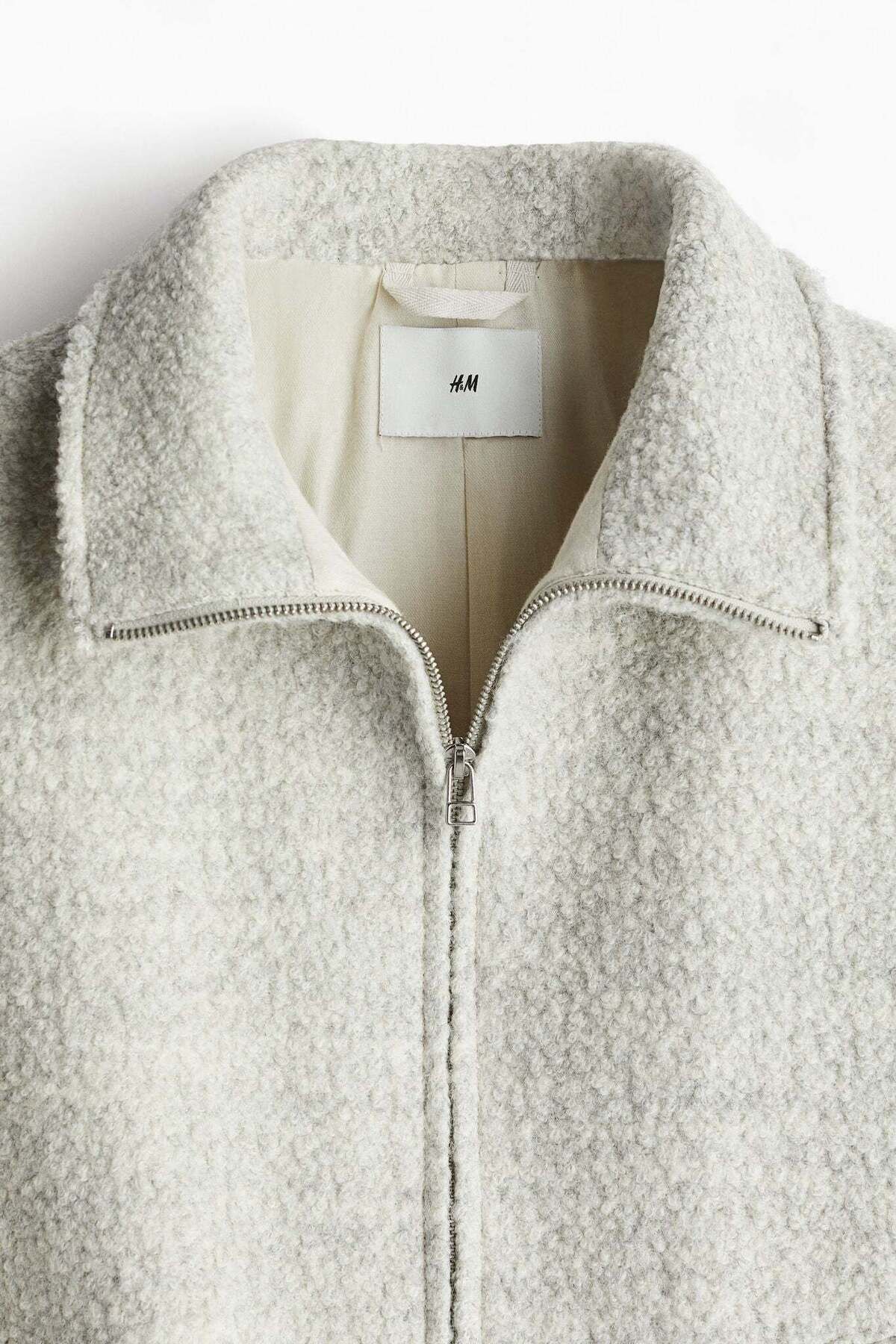 H&M-Regular Fit Wool-blend bouclé jacket 6