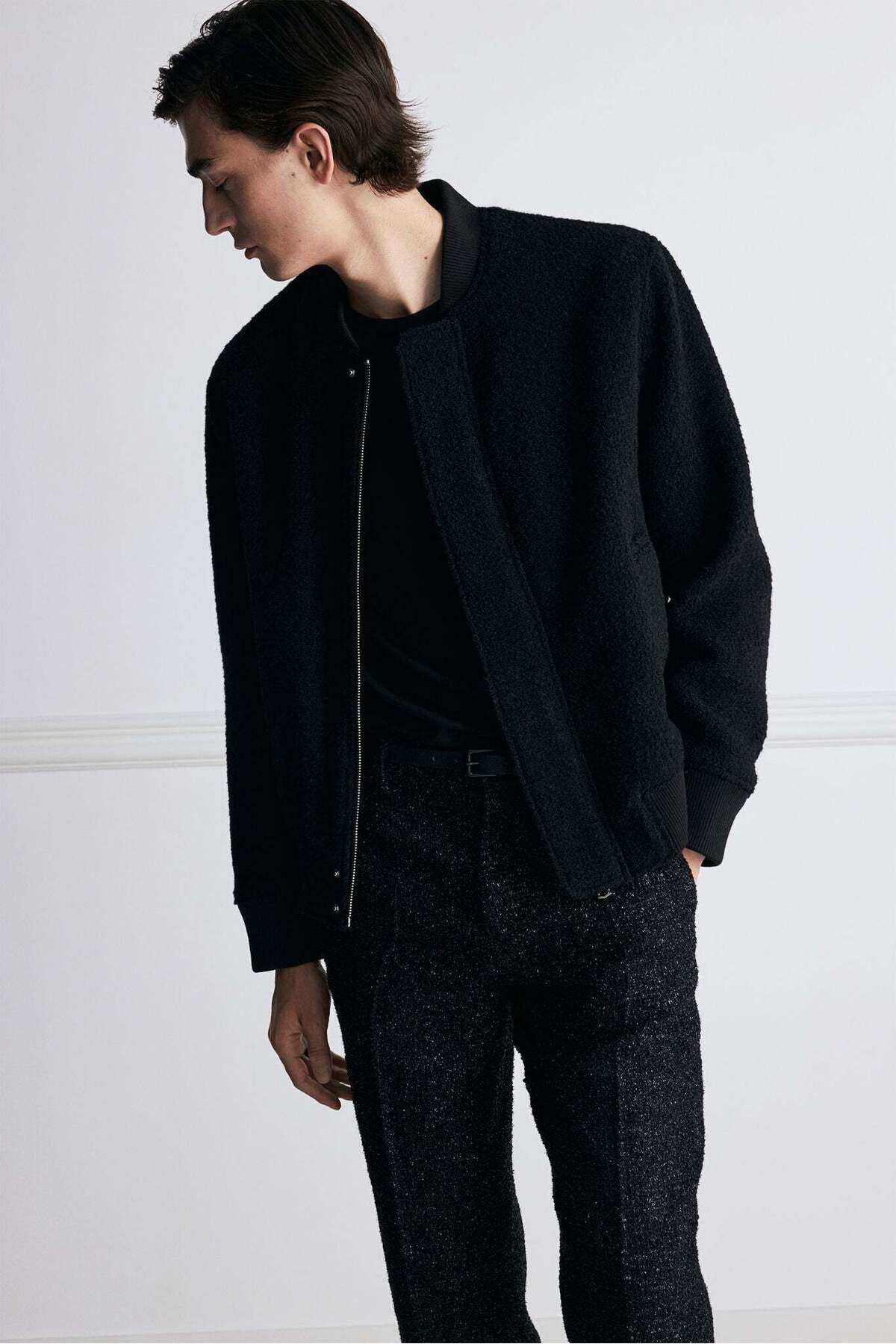 H&M-Regular Fit Wool-blend bomber jacket 6