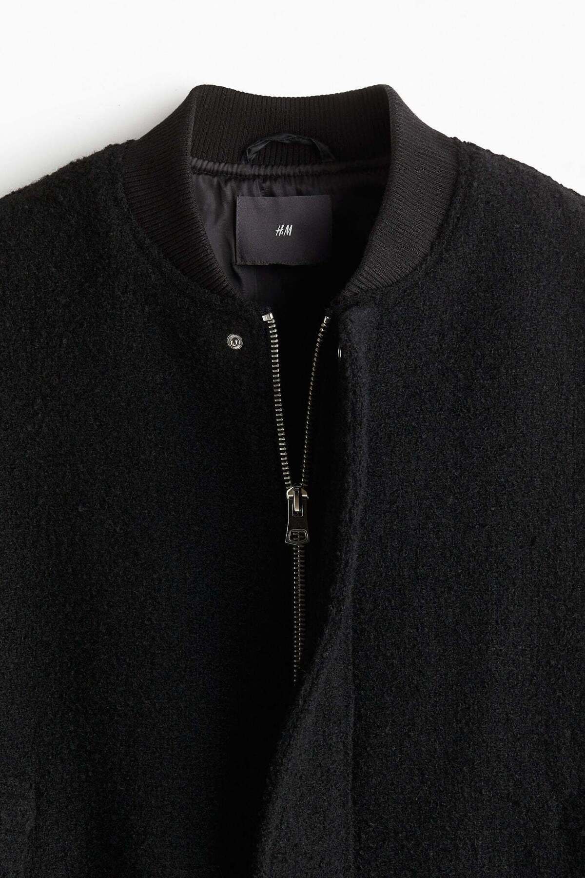 H&M-Regular Fit Wool-blend bomber jacket 5