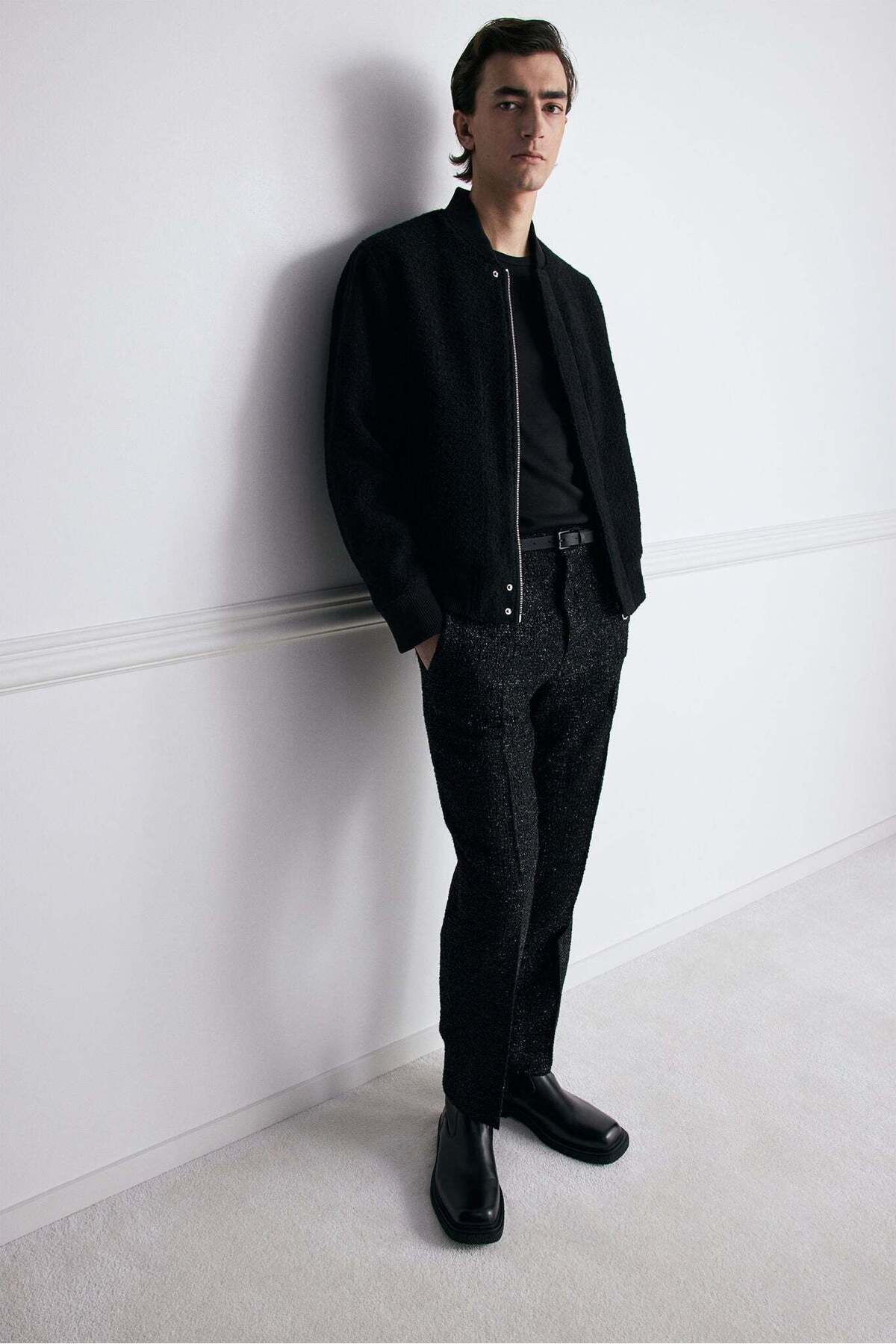 H&M-Regular Fit Wool-blend bomber jacket 4