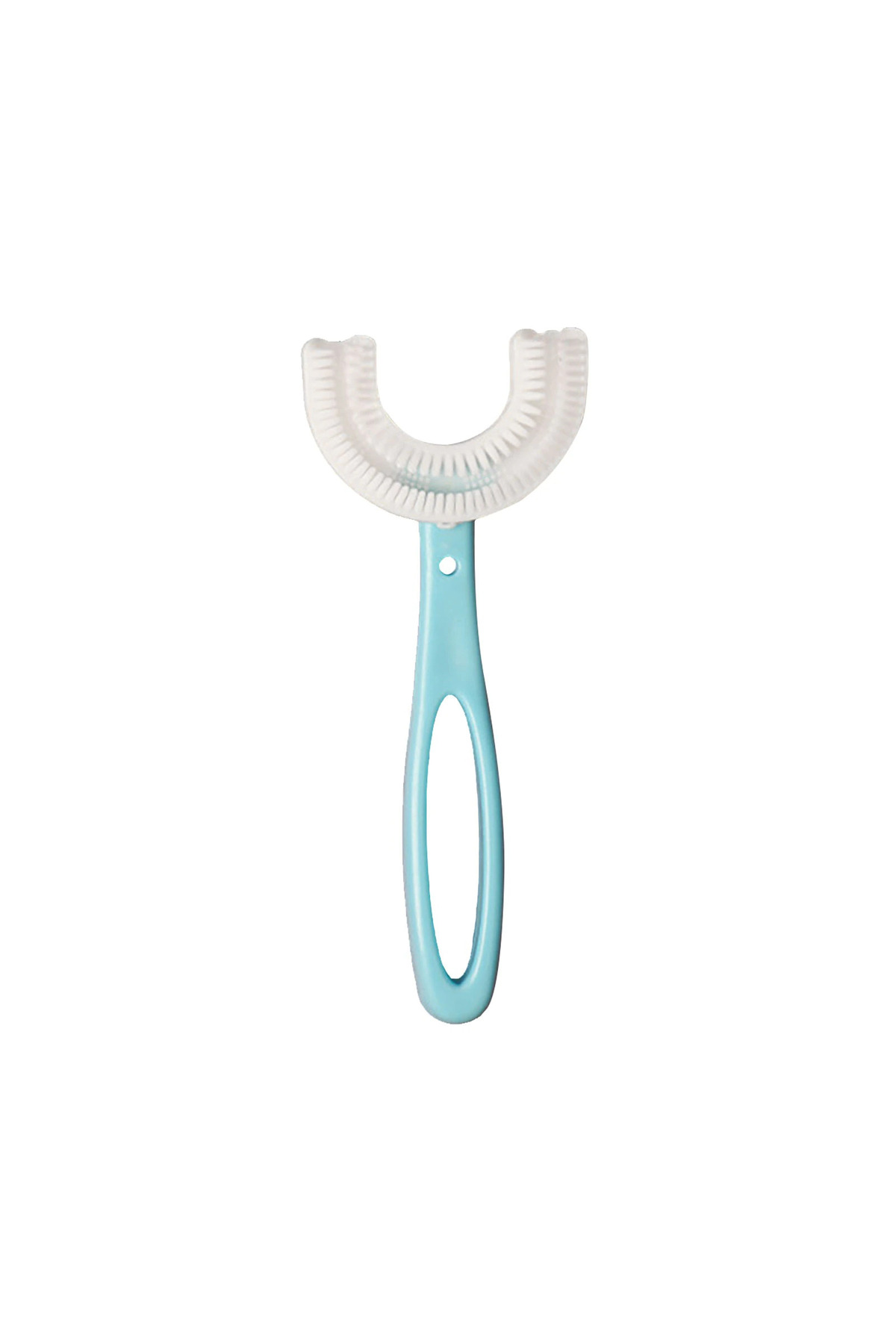 HerEveOyuncak U Şekli Silikon Çocuk Diş Fırçası 2-12 Yaş + Hijyenik Biberon Temizleme Fırçası - 2li Set E7N0U2 fotoğrafı 4 (önizleme)