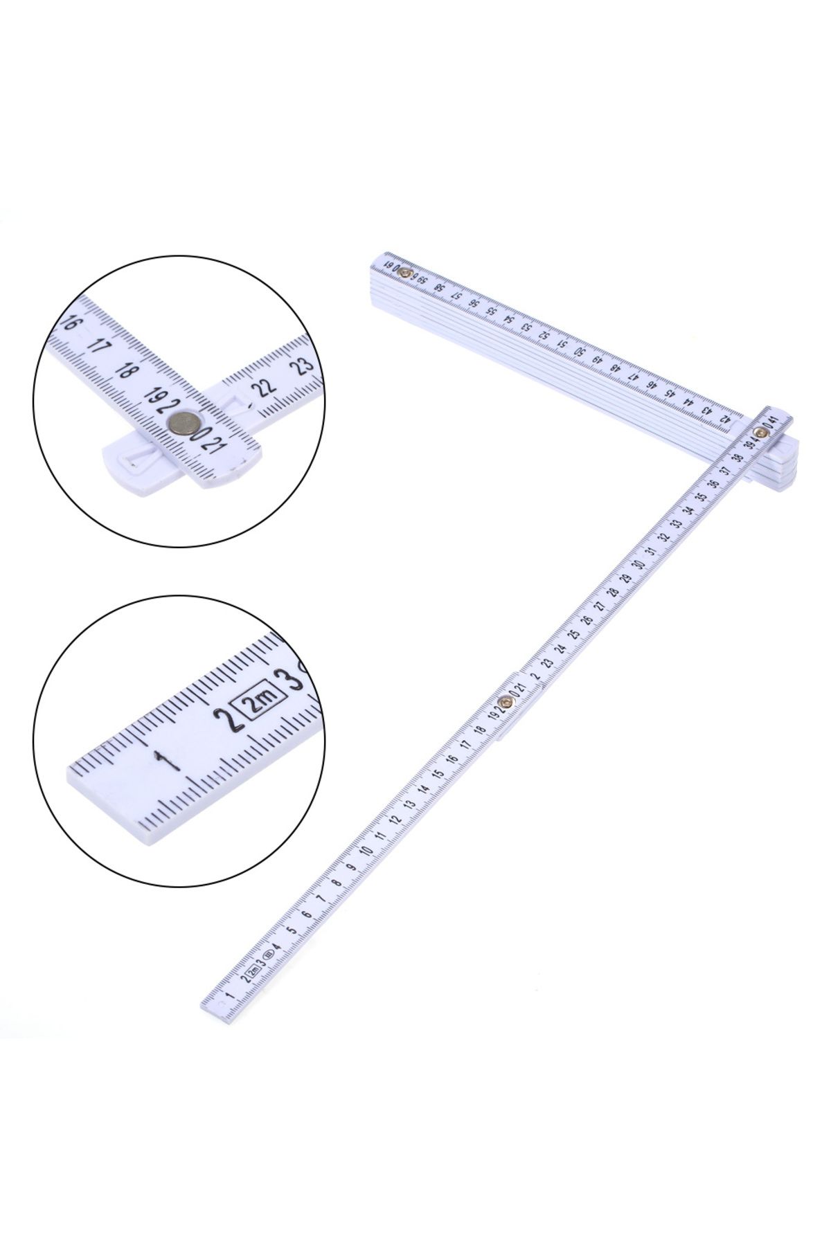 ANENG-2m 2m Slide Ten-parts Fold Up Rulers Folding Versatile Inside Carpenter's Education Meter Lightweig 2
