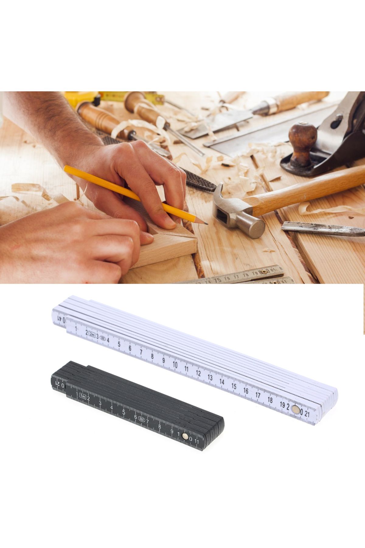 ANENG-2m 2m Slide Ten-parts Fold Up Rulers Folding Versatile Inside Carpenter's Education Meter Lightweig 6