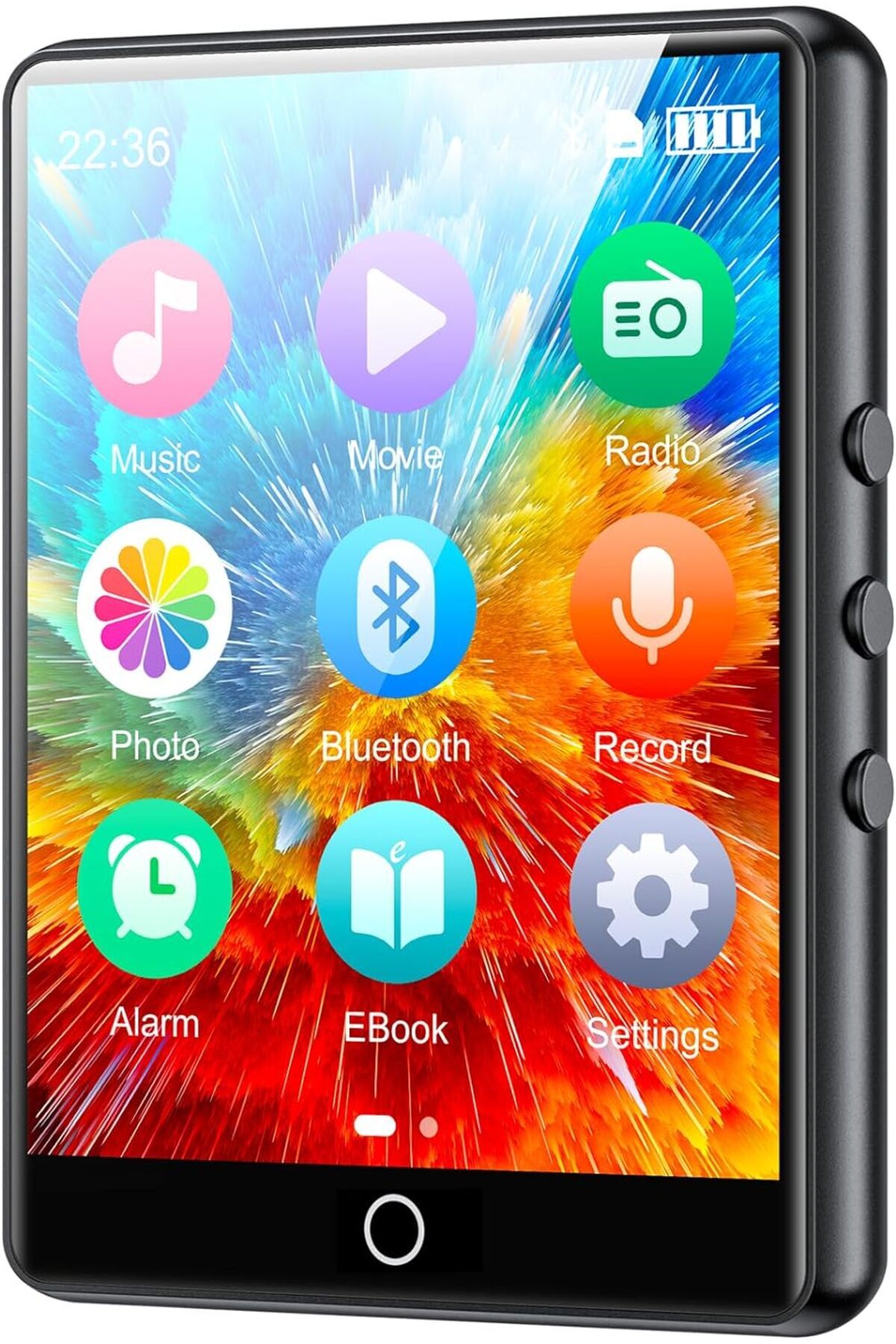 Choice-مشغل ام بي 3، شاشة لمس 2.8 بوصة، بلوتوث 5.0، مشغل موسيقى هاي فاي مع مكبر صوت/راديو FM، 32 جيجابايت، أسود 1