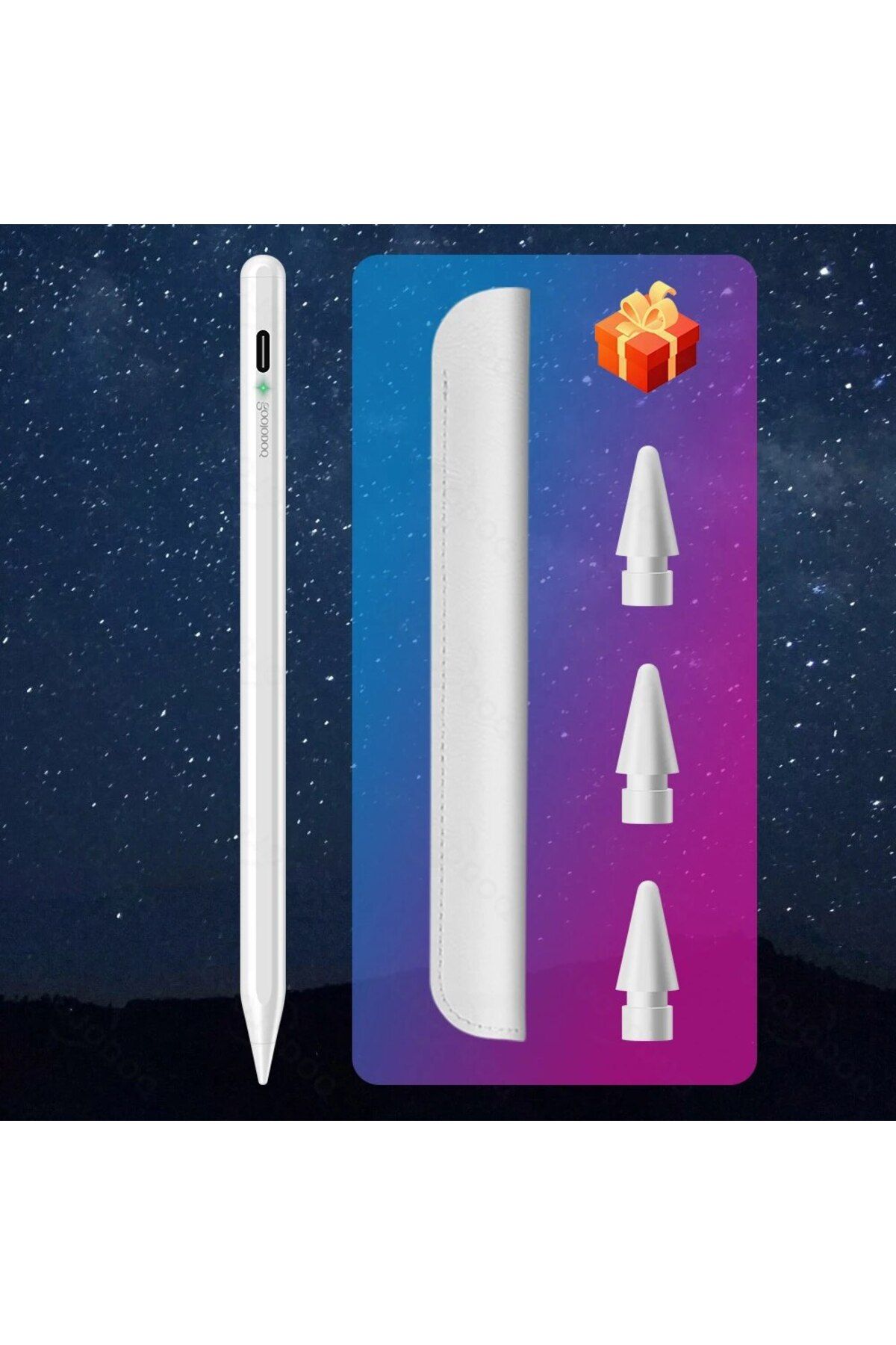 GOOJODOQ-With 3 nibs For iPad Pencil Apple Pen Stylus for Apple Pencil 2 1 for iPad Pro 2024 Air 4 5 2021 Pro 1