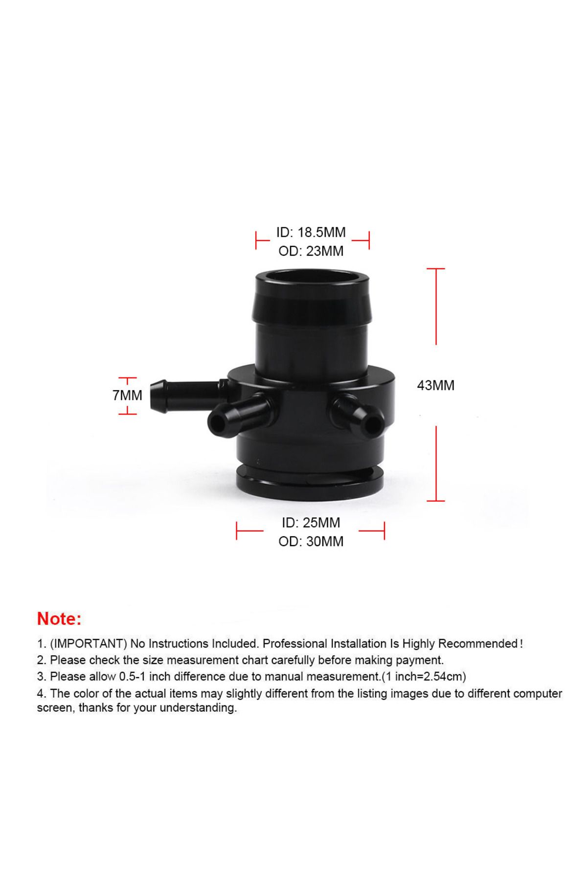 Choice-Turbo Boost Tap Vacuum Sensor Adapter For VW For Audi 2.0T FSI TSI TFSI MK5 For GTI B7 A3 A4 TT 0... 6