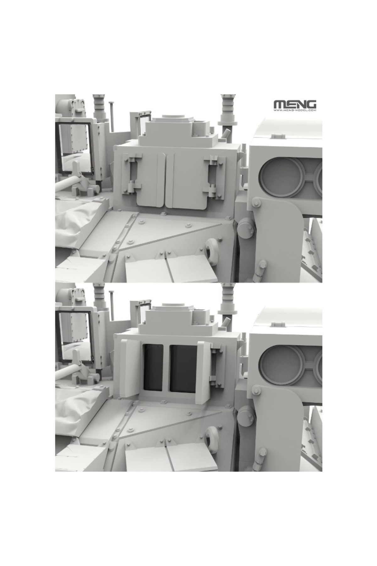 مدل کیت MENG 72-005 خودروی رزمی پیاده‌نظام ایالات متحده M2A3 برادلی در مقیاس ۱/۷۲ همراه با BUSK III