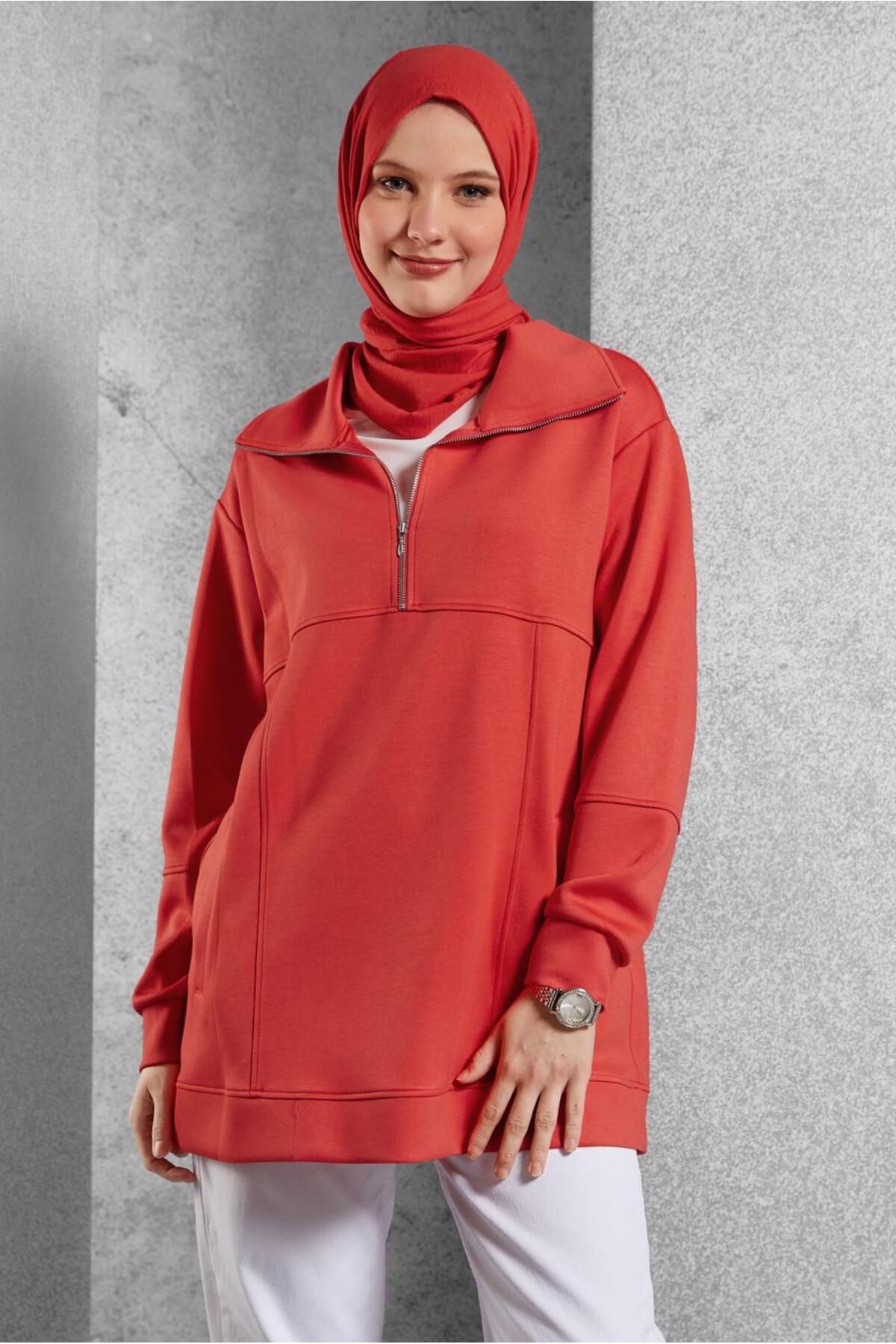 TUNIC TRACKSUIT SIDE زیپ دار 45264 Alvina