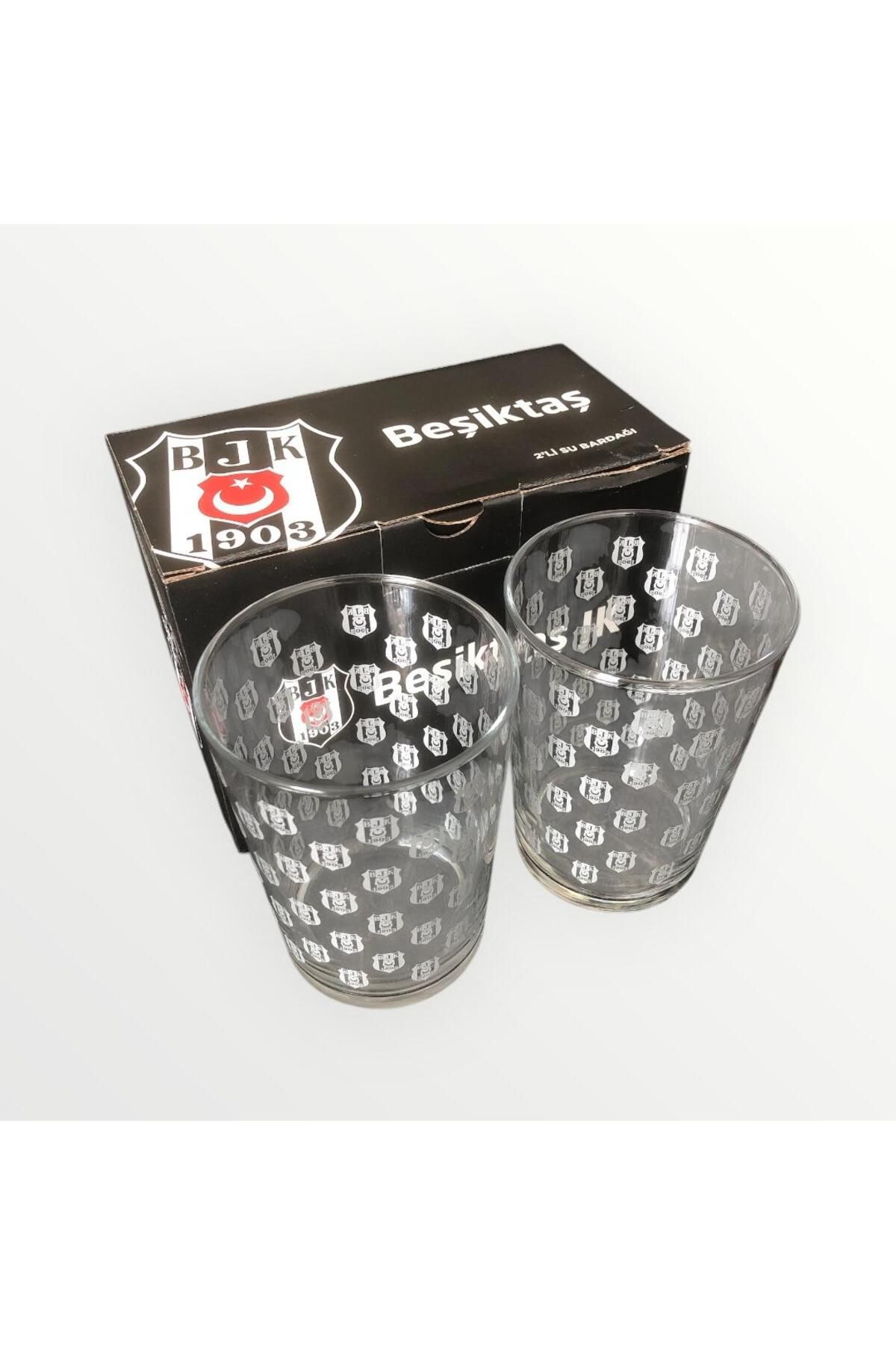 CLK STORE Orijinal 2'li Cam Su Bardak Gümüş Desen 500 ml