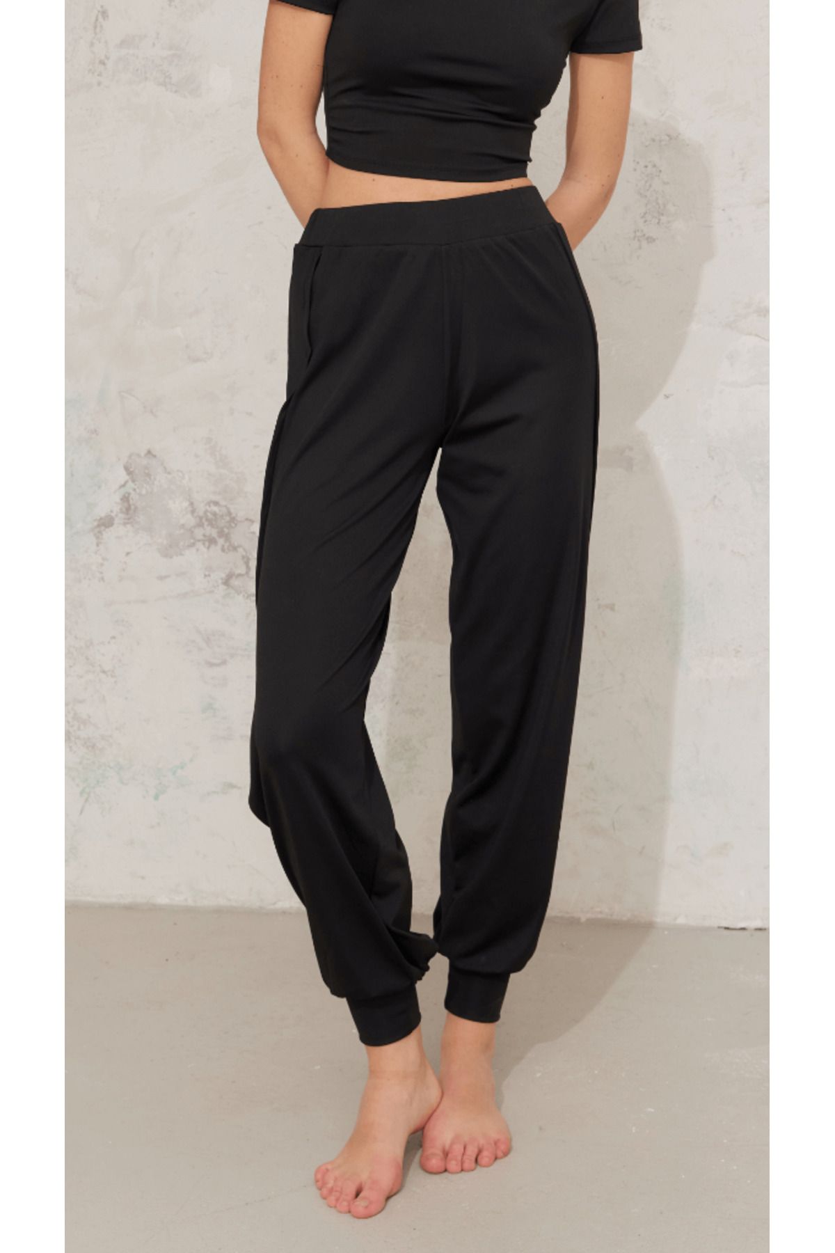 Mf Siyah Yoga Pantolon