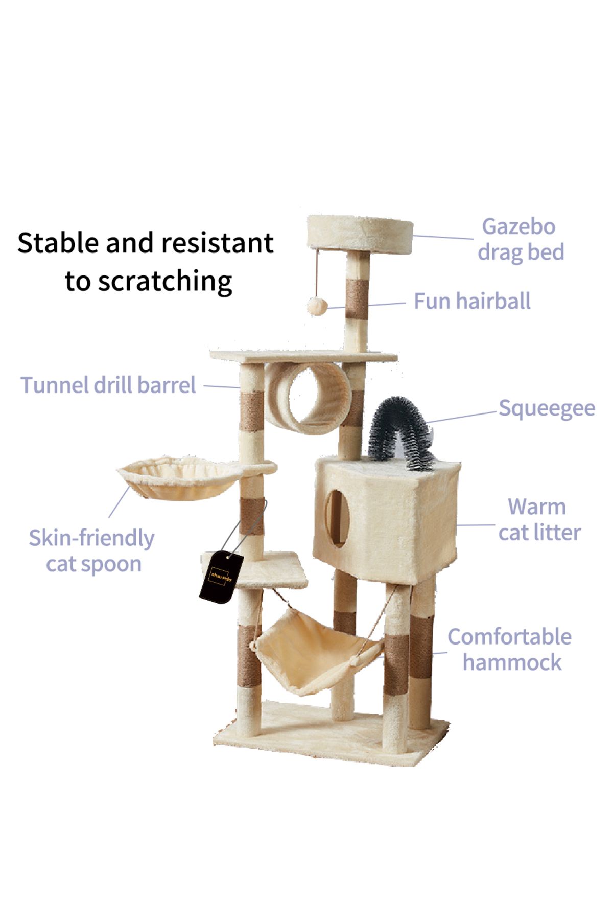 KidLe-Cat Tree Cat Tower Cat Climbing Frame Cat Jumping Platform 4