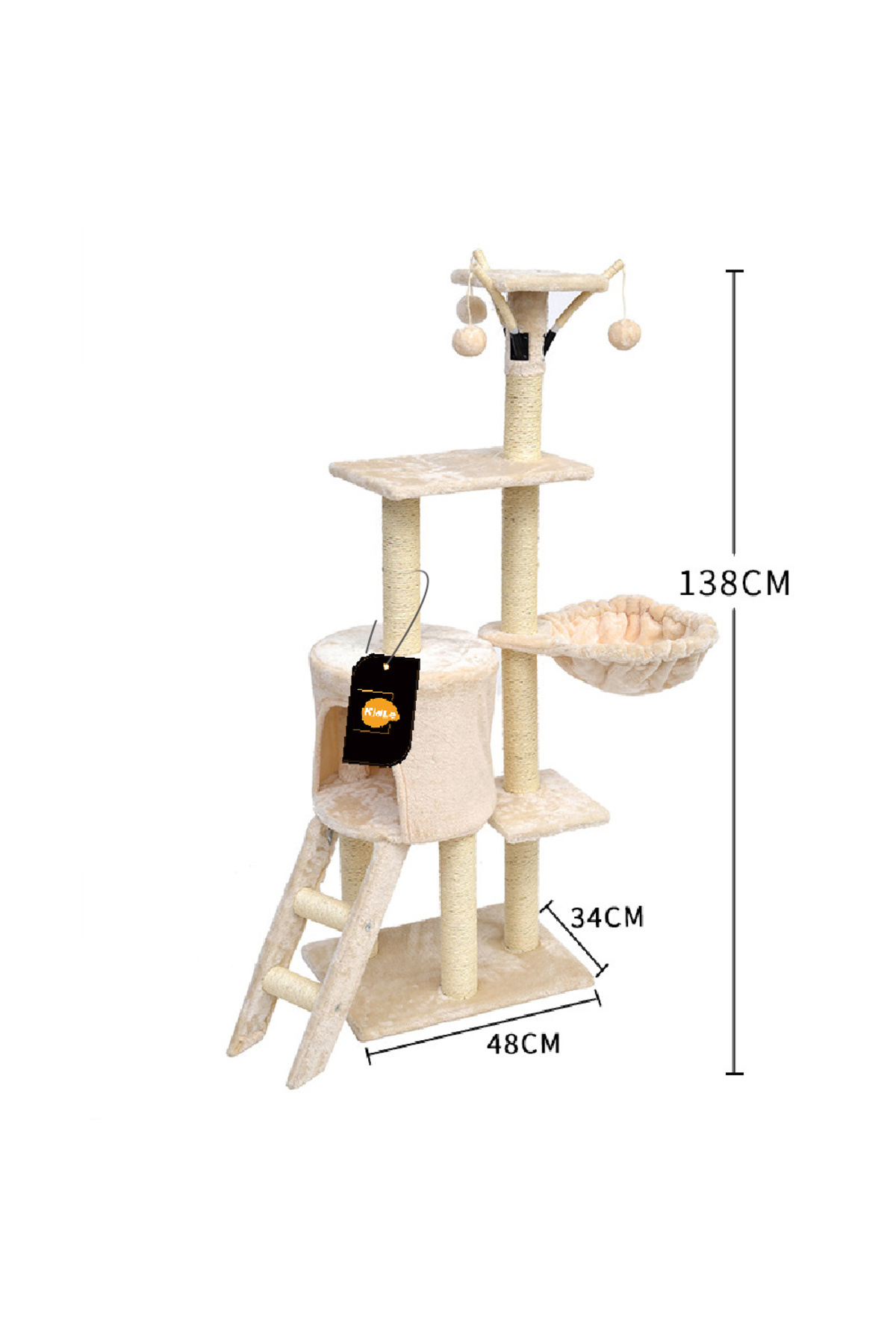 KidLe-Cat Tower Cat Tree Cat Climbing Frame Cat Nest 7