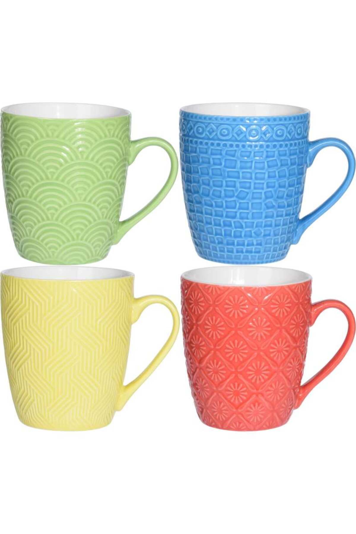 Excellent Houseware Set Cani De 4 Portelan 380 Ml - One Size