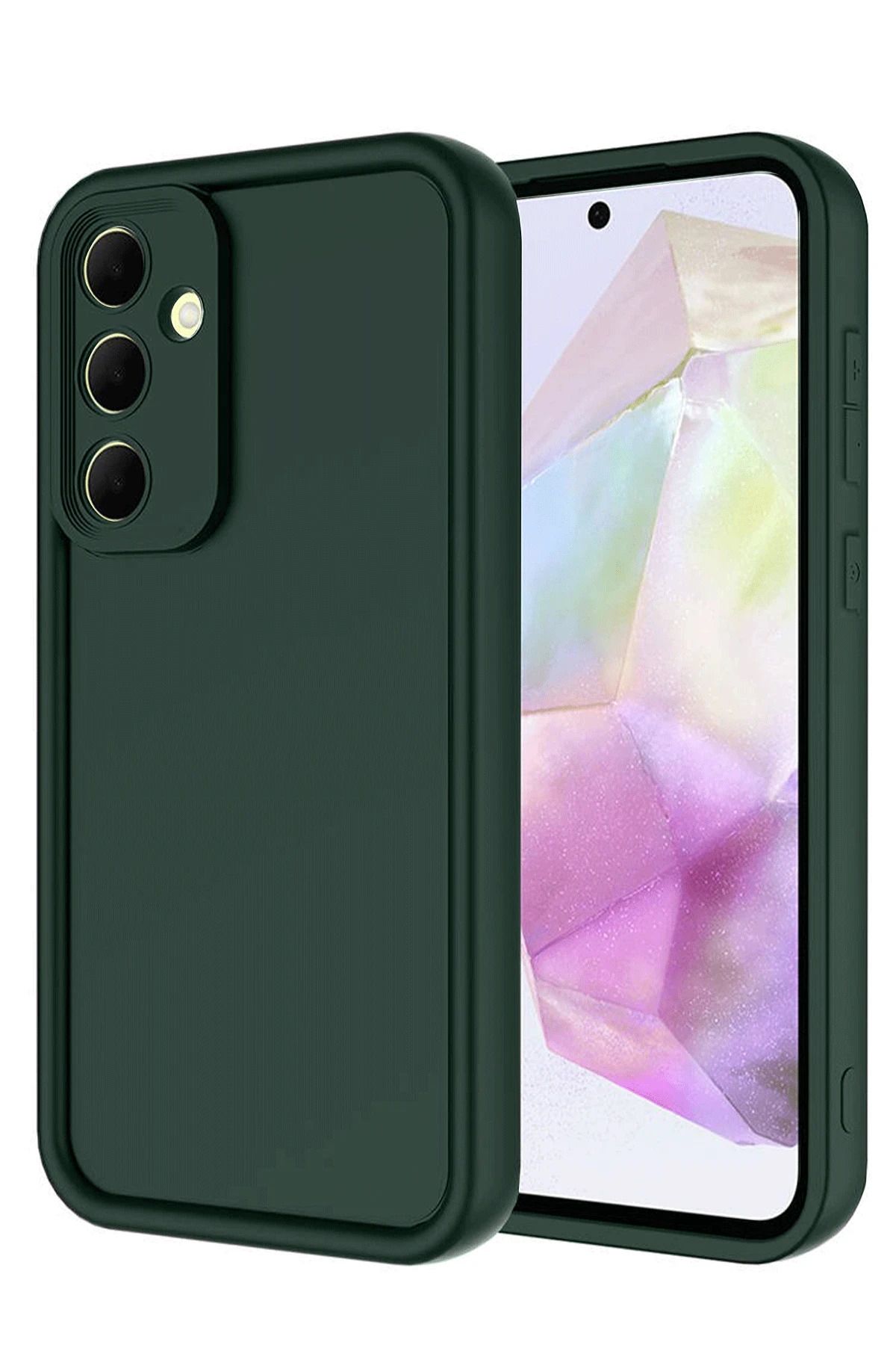 NewFace Samsung Galaxy A56 Kılıf Viera Silikon - Koyu Yeşil GLSTD