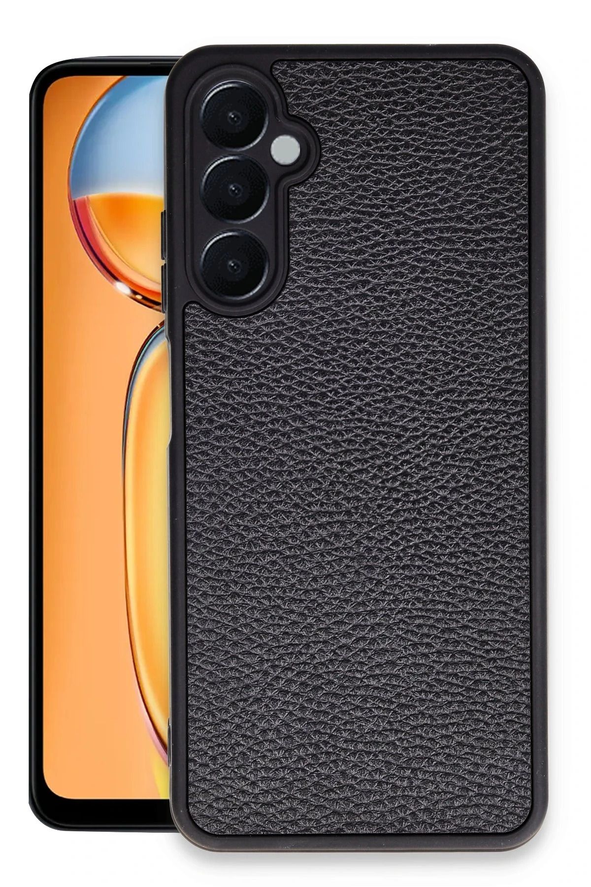 NewFace Samsung Galaxy A25 5G Kılıf Aras Deri Kapak - Siyah INSLM