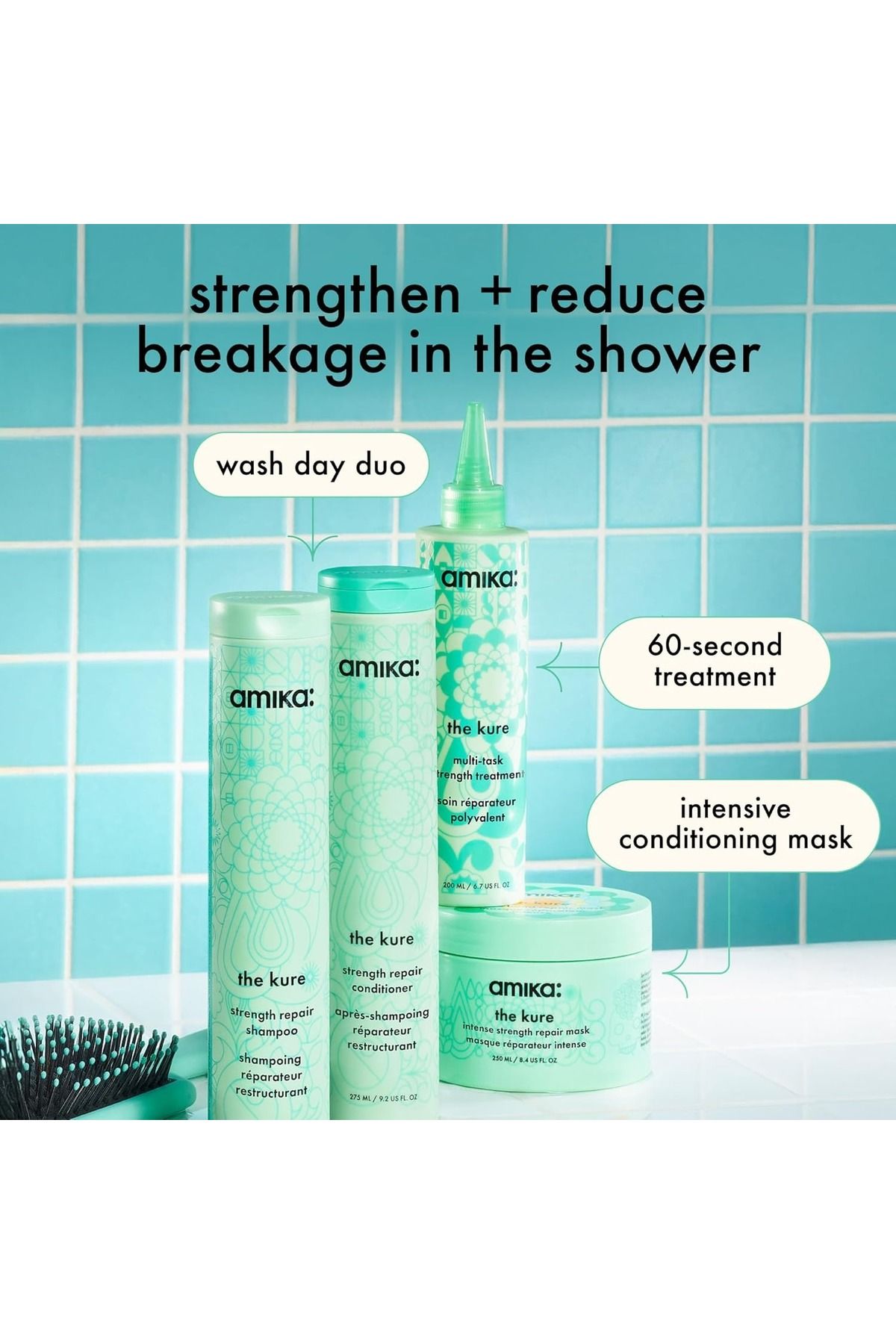 AMIKA-the kure strength repair shampoo, 275ml 8